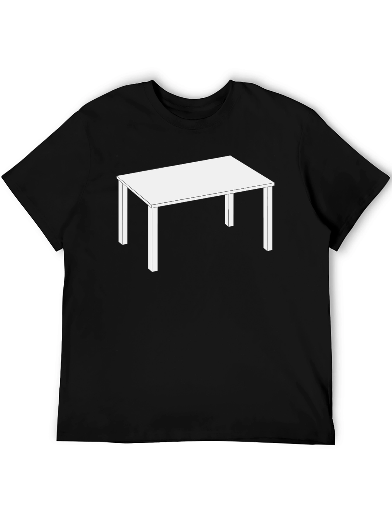 Black Table Graphic Black T-Shirt view 5