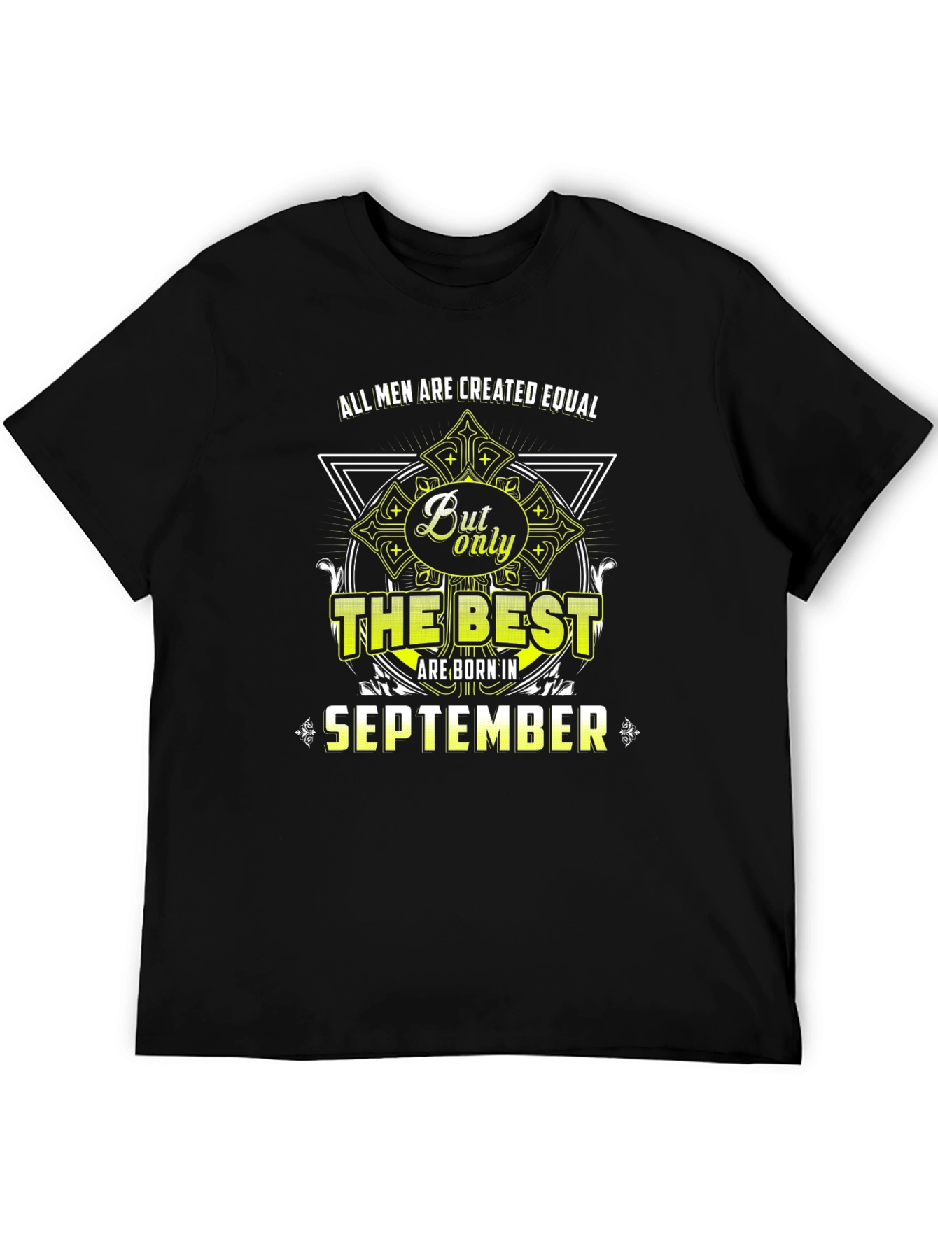 Black Men's 'Best Are Born in September' Graphic T-Shirt view 5