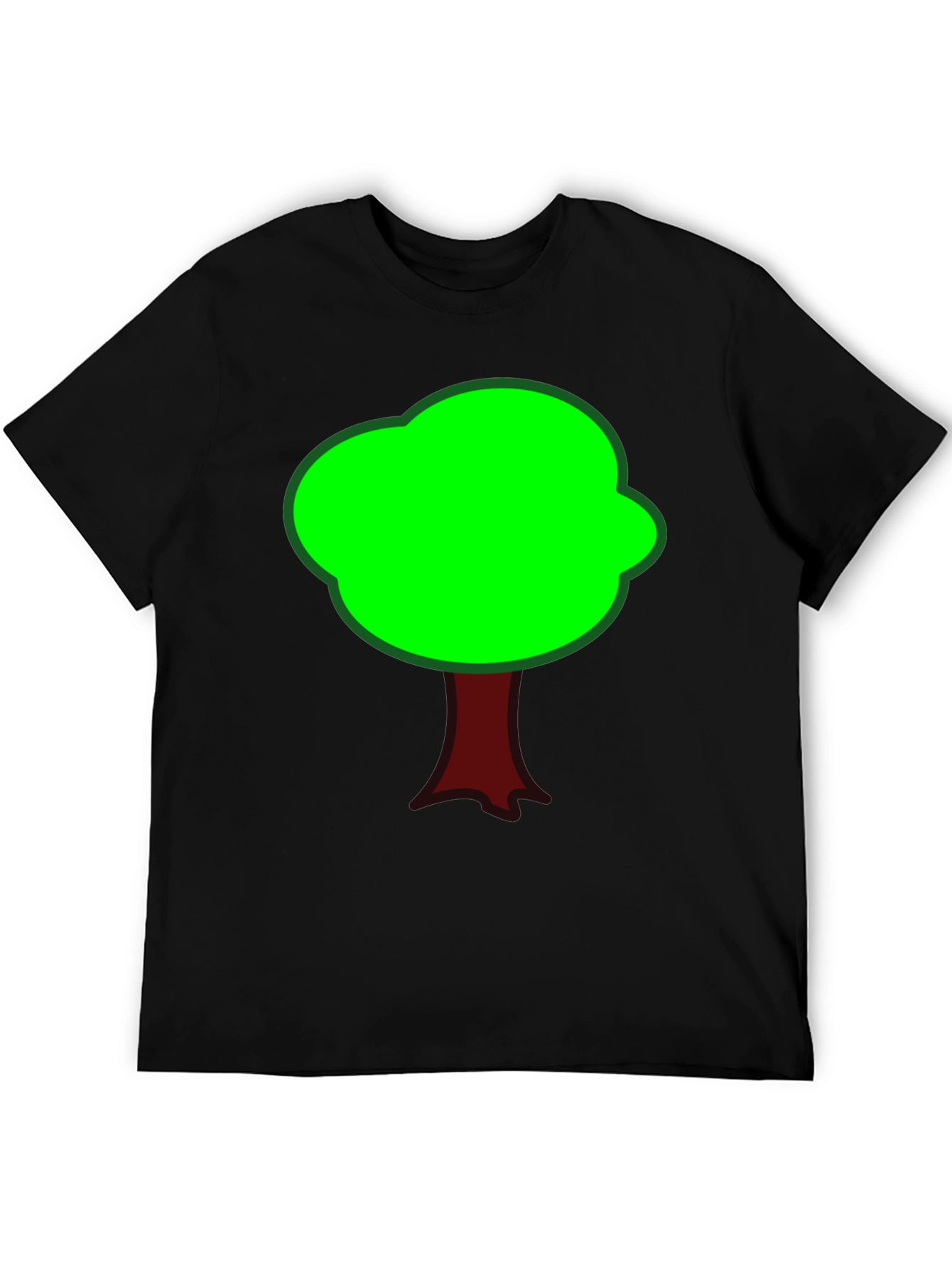 Black Fun Tree Graphic Tee - Black Cotton T-Shirt view 5