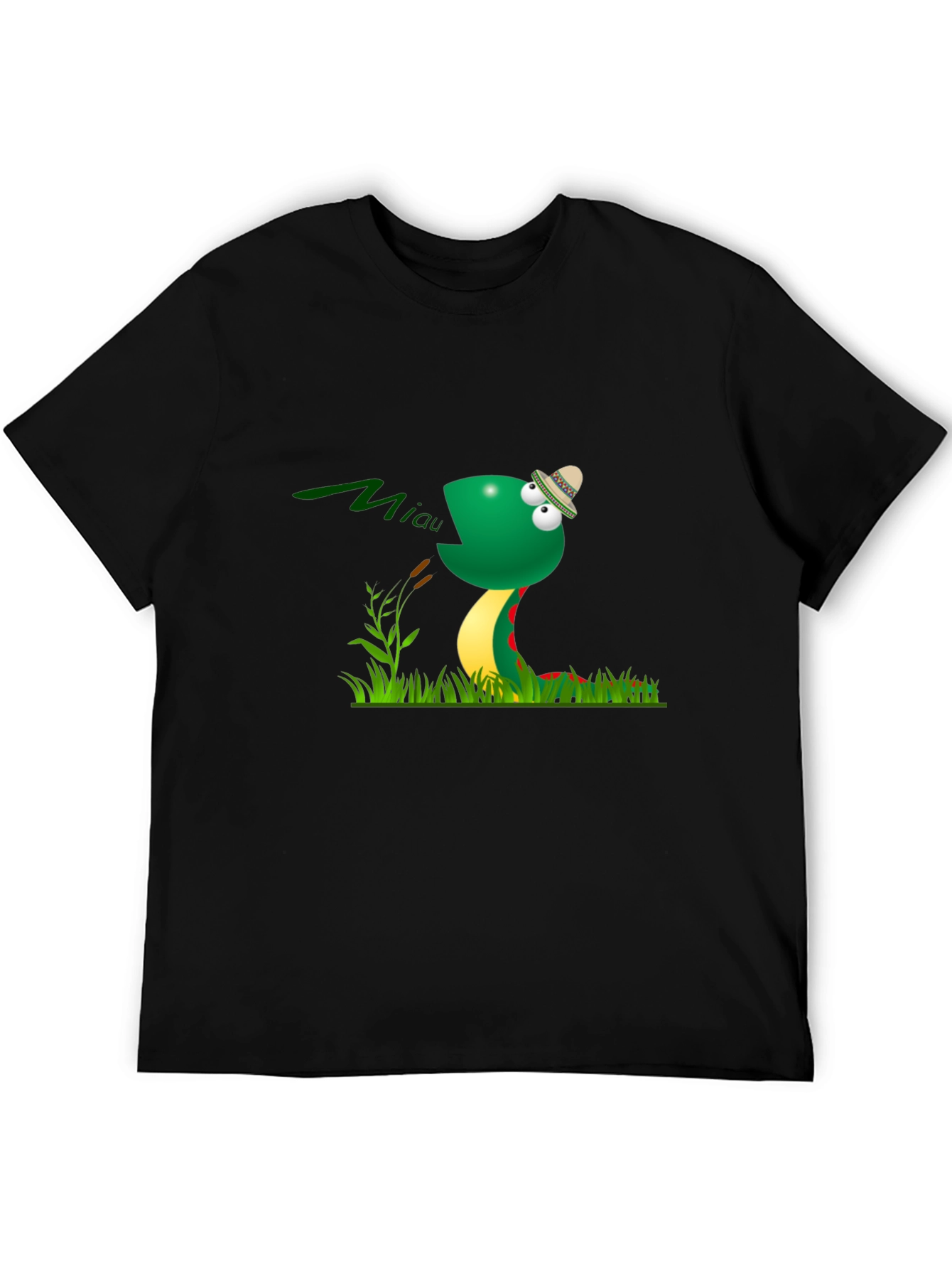 Black Cartoon Snake T-Shirt view 5
