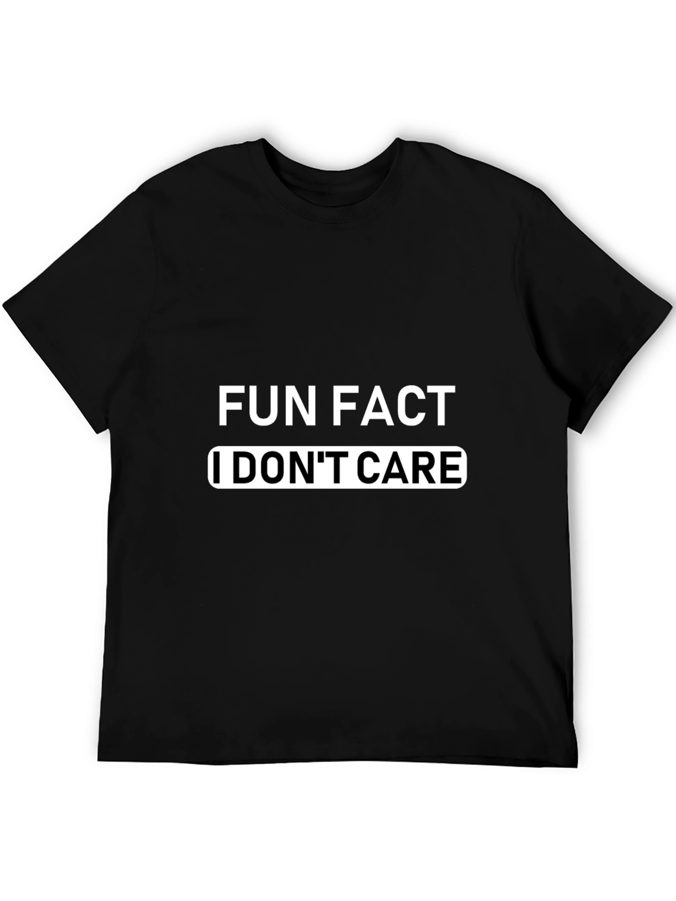 Black Fun Fact I Don't Care Graphic T-Shirt view 5