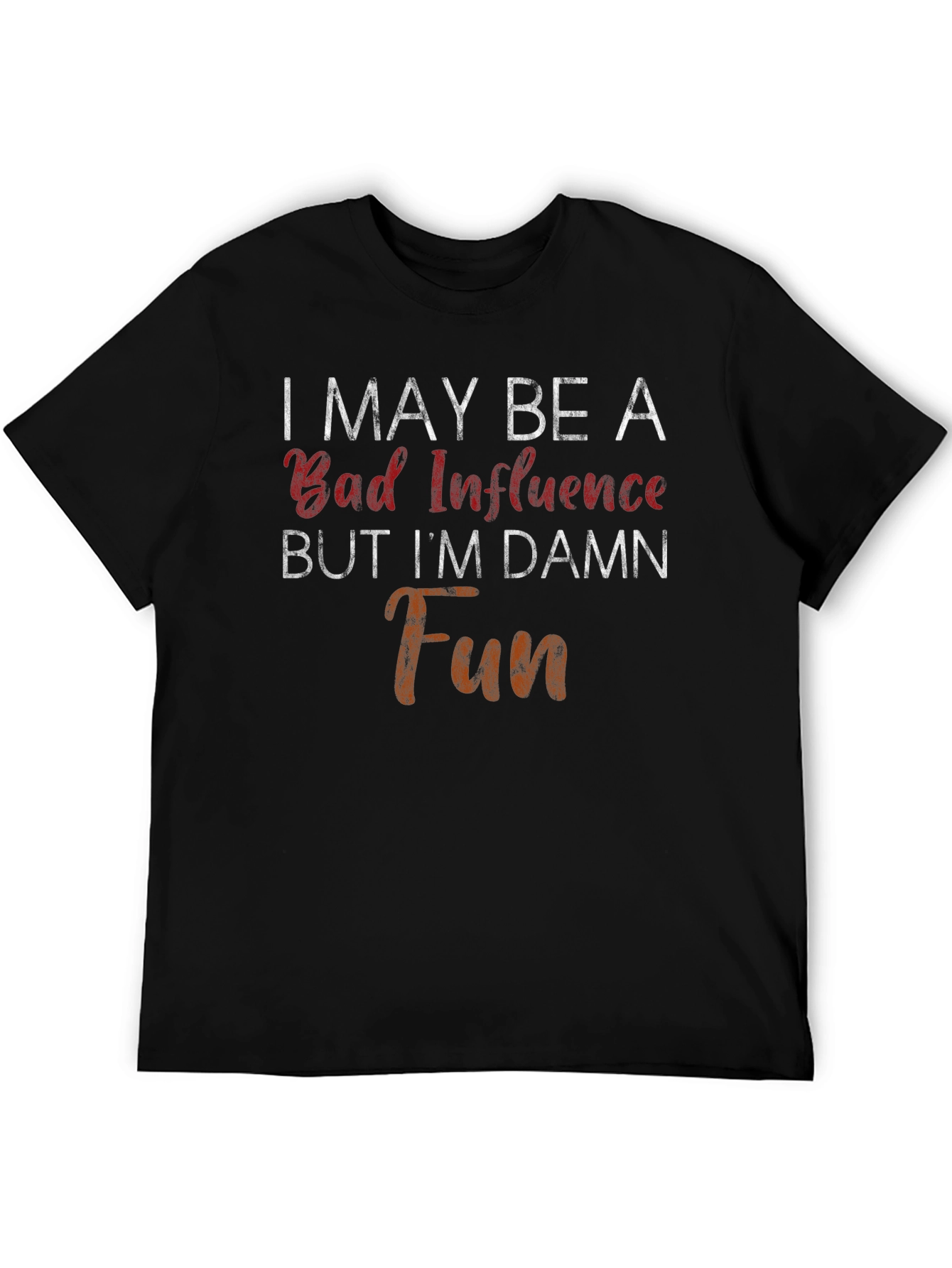 Black Bad Influence, Damn Fun Graphic Tee - Mens view 5