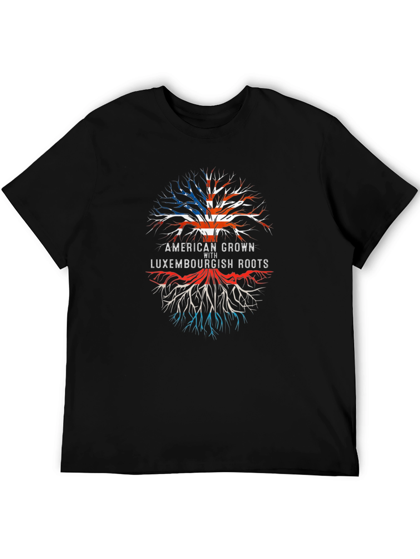 Black American Grown with Luxembourgish Roots T-Shirt view 5