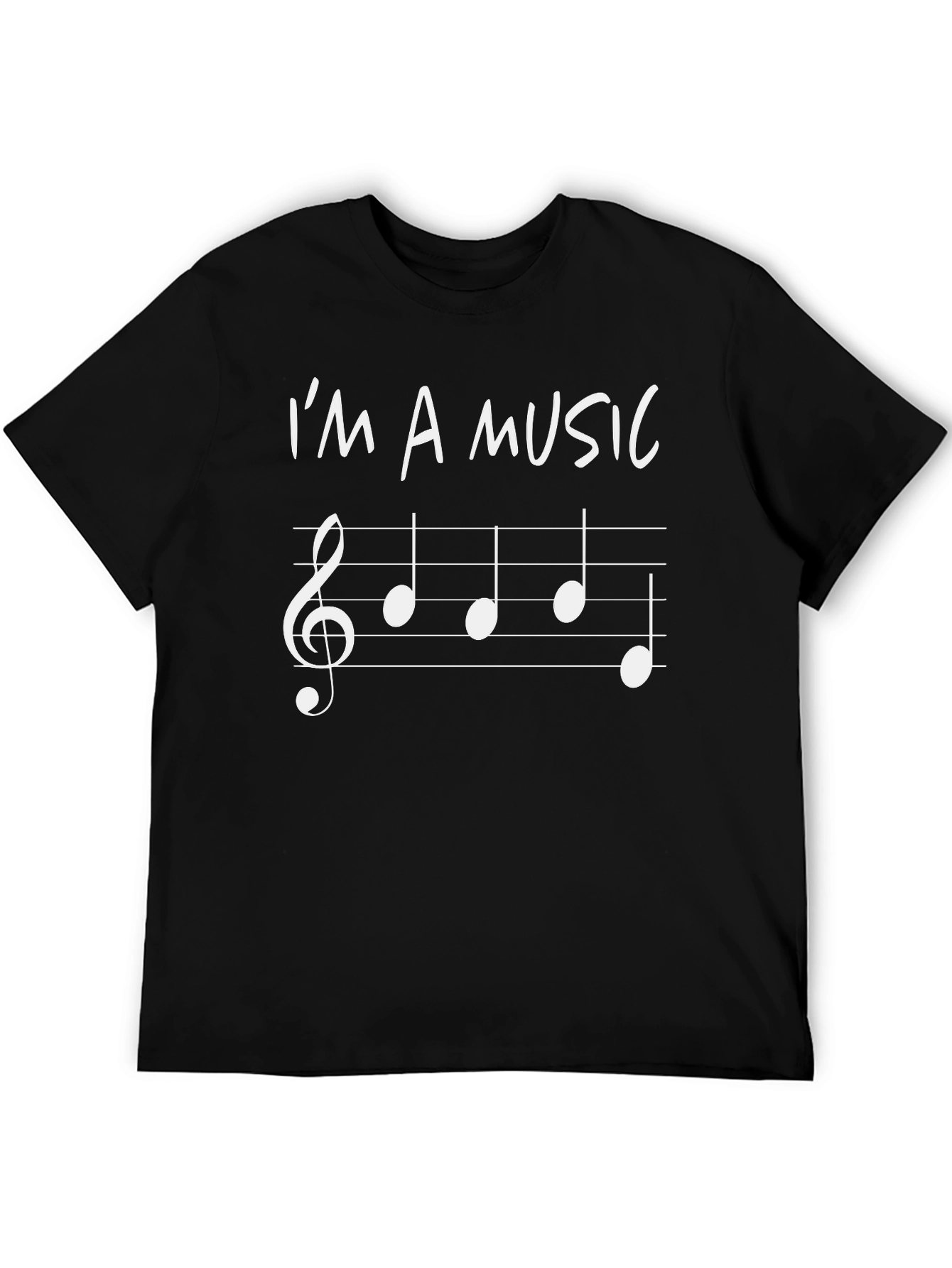 Black I'm A Music Note T-Shirt - Black view 5