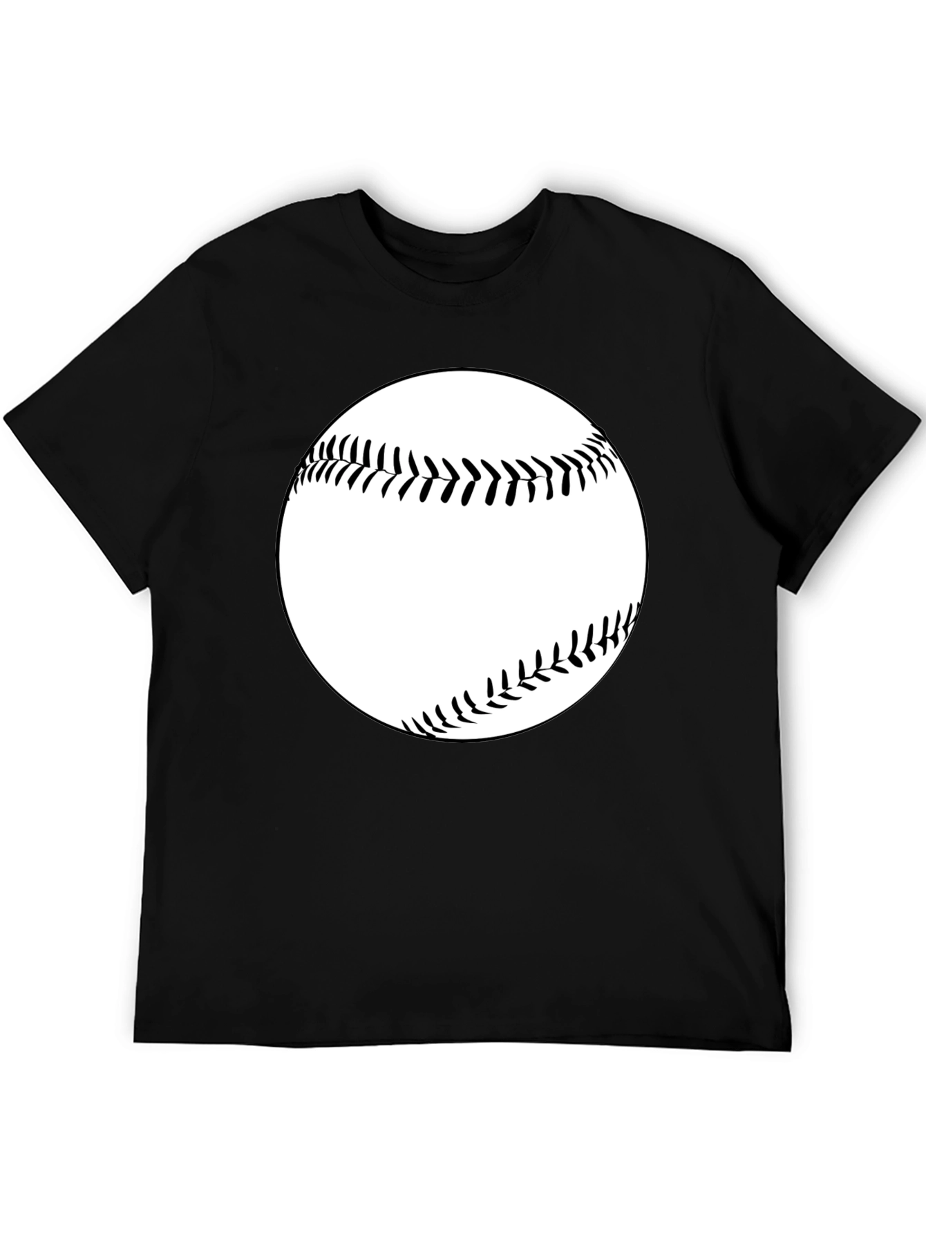 Black Baseball Graphic Tee - Classic Black T-Shirt view 5