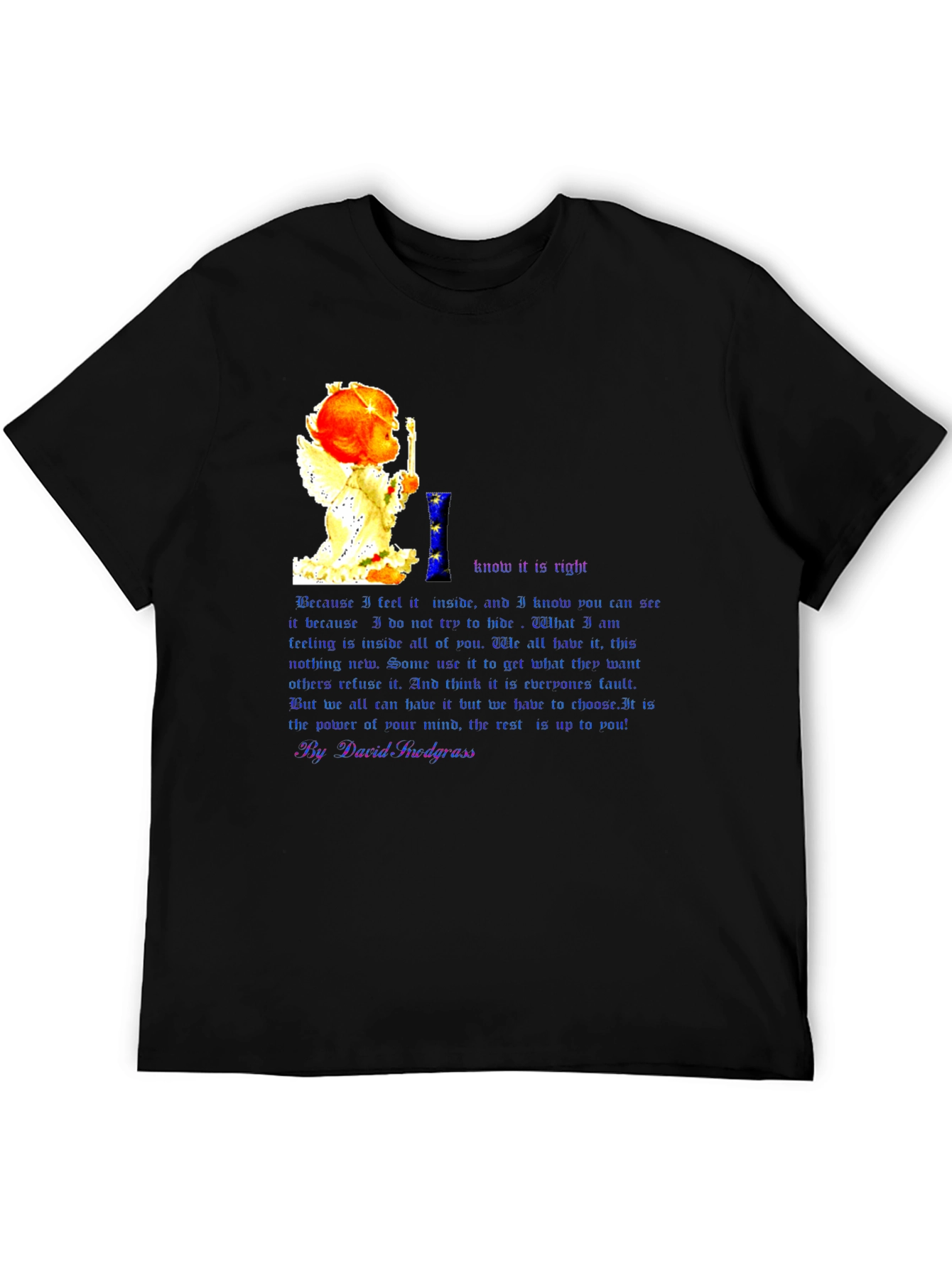 Black Angelic Inspiration T-Shirt view 5