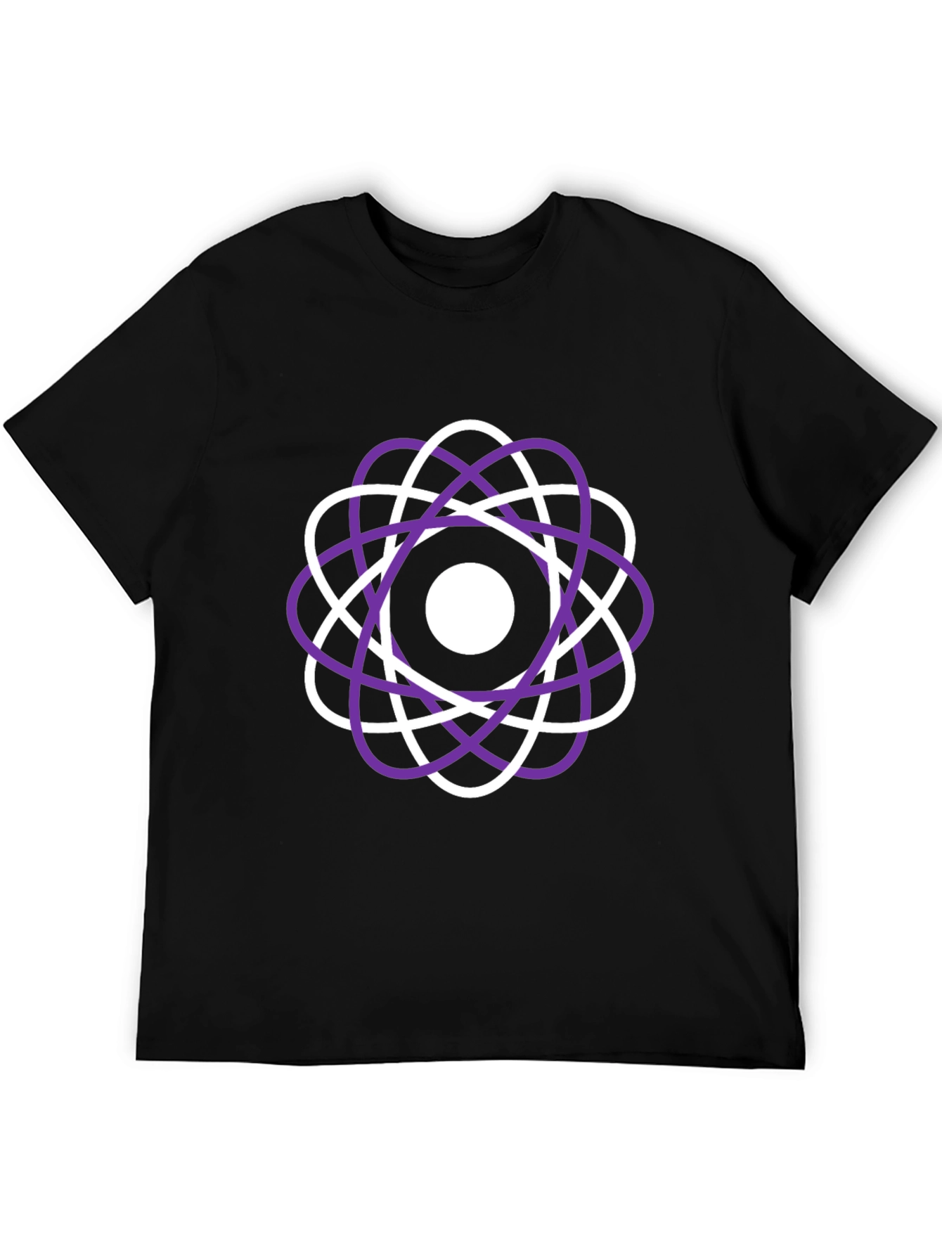 Black Atomic Orbit T-Shirt - Cool Graphic Tee view 5