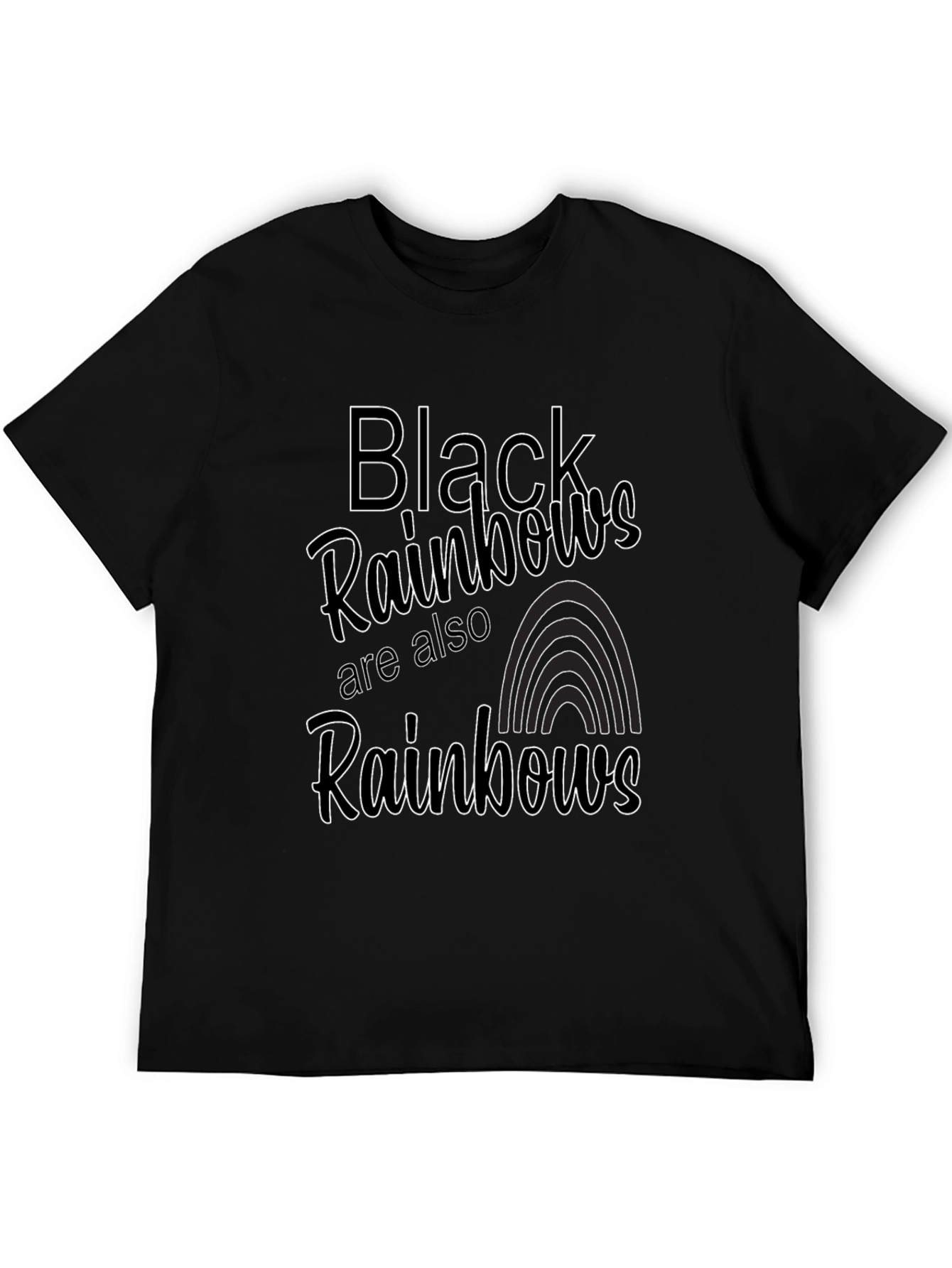 Black Black Rainbows Graphic Tee view 5