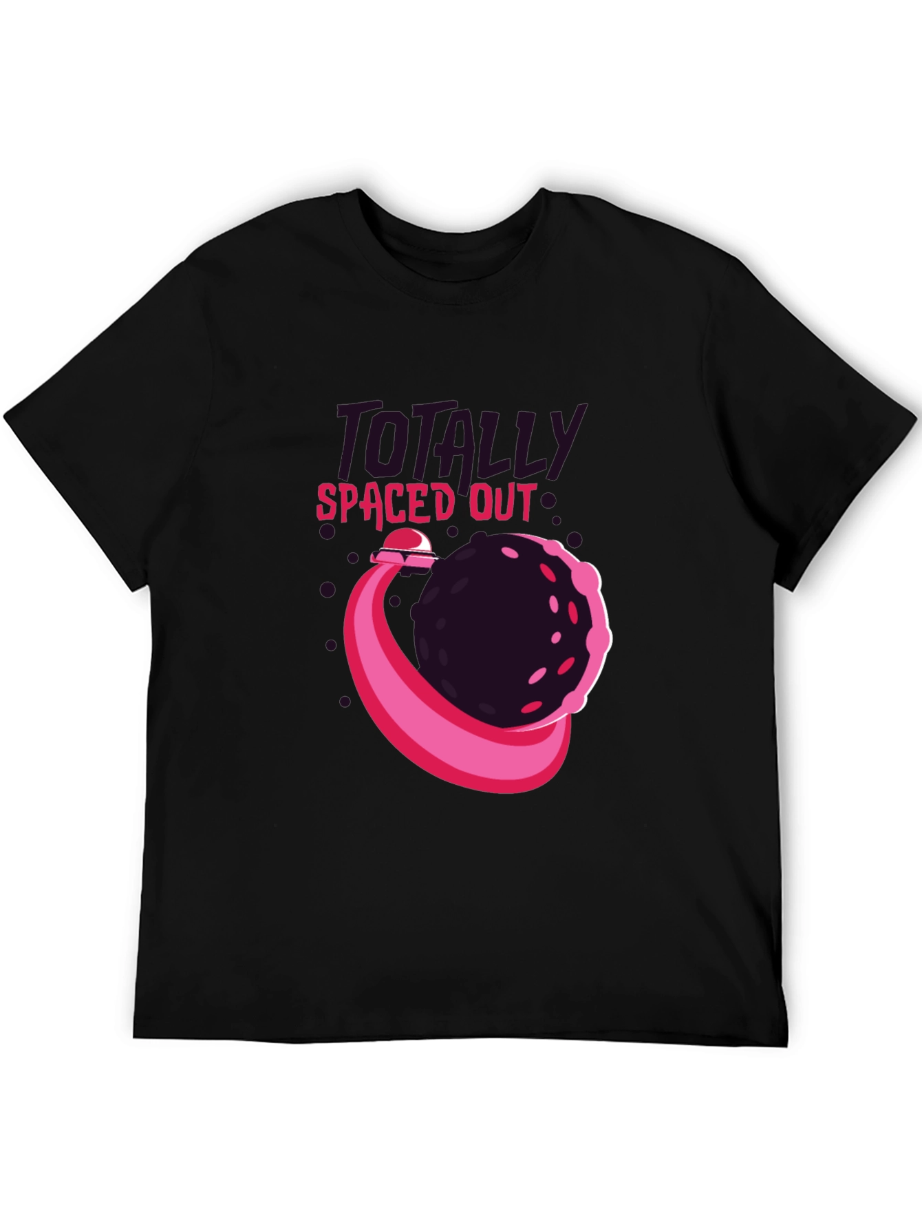 Black Totally Spaced Out T-Shirt - Unique Graphic Tee view 5