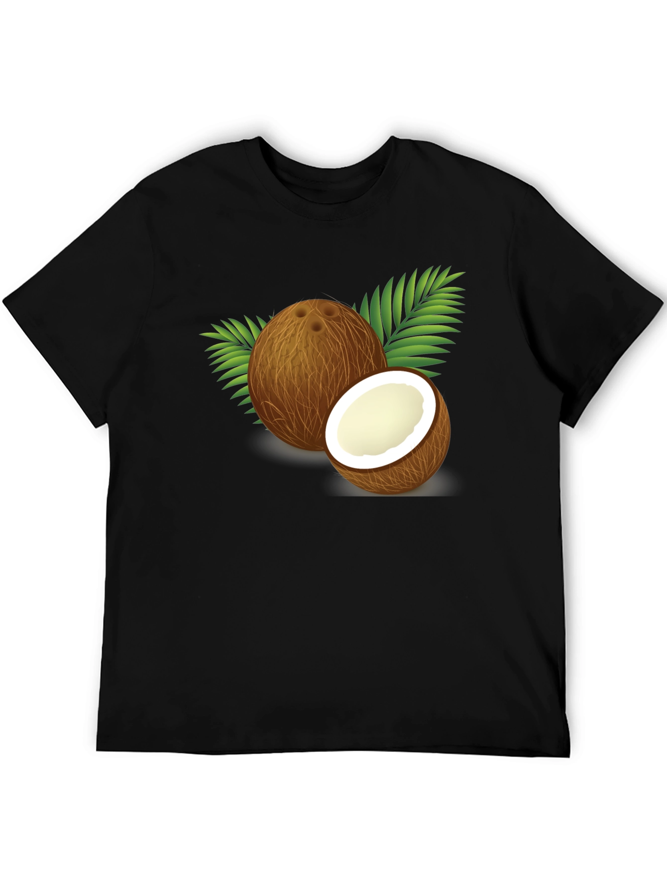 Black Coconut Graphic Tee - Tropical Summer Vibes view 5
