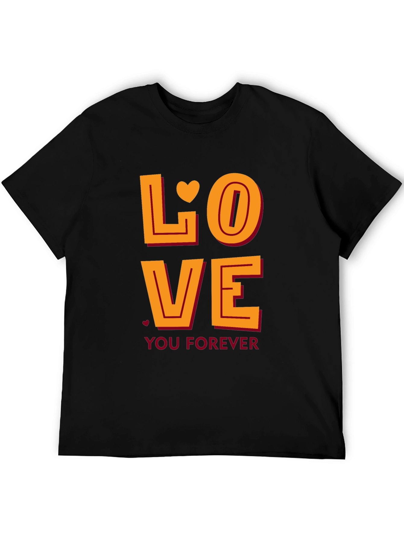 Black Love You Forever Graphic Tee - Black view 5