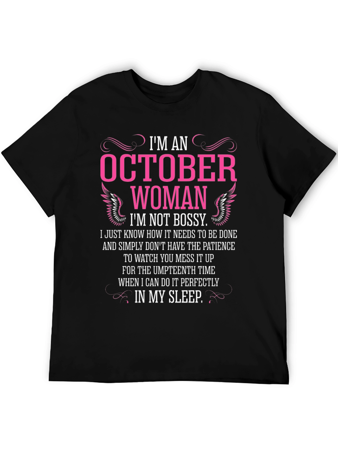 Black October Woman Graphic T-Shirt - Funny Birthday Gift view 5