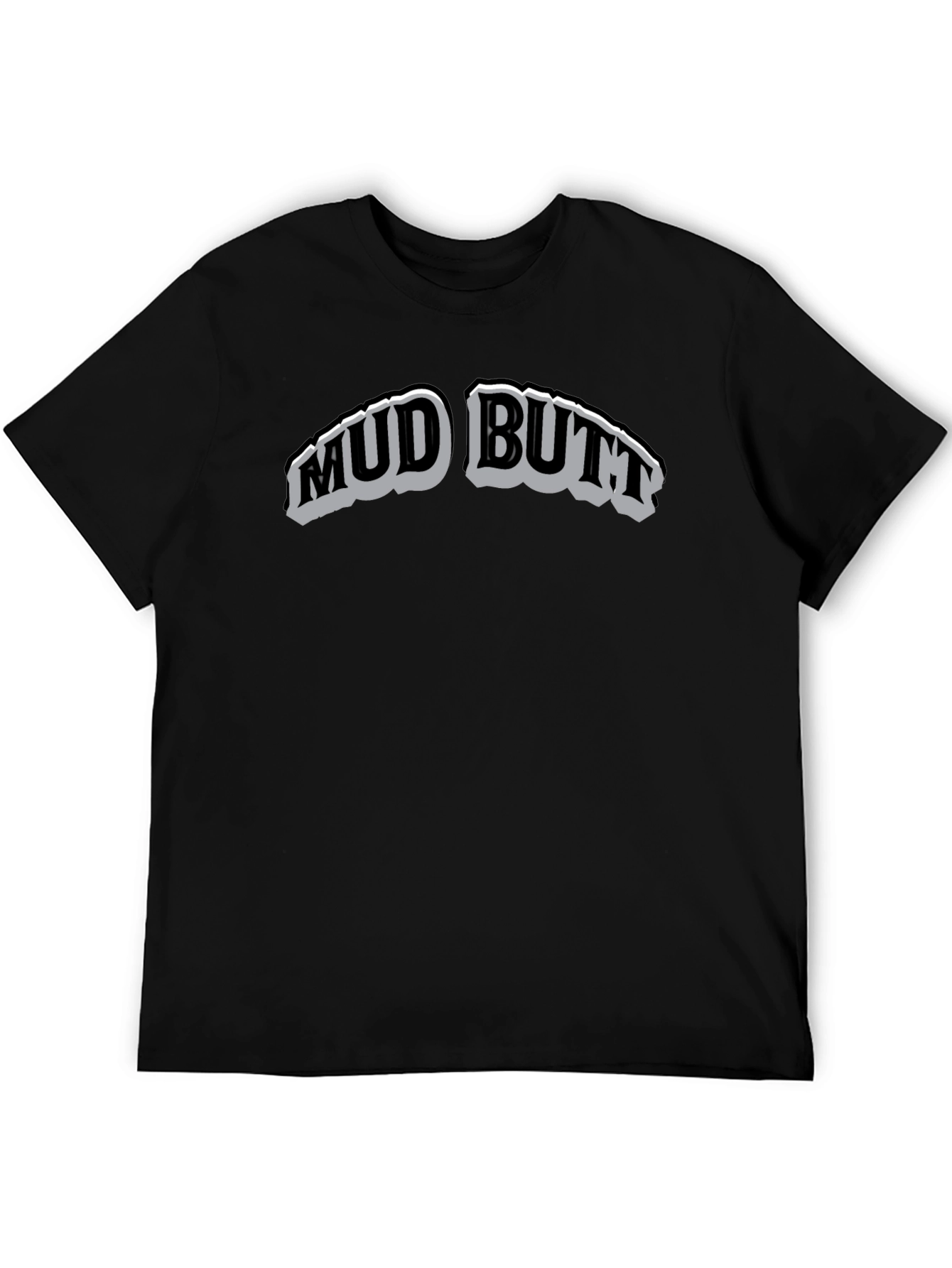 Black Mud Butt Graphic T-Shirt - Crew Neck view 5