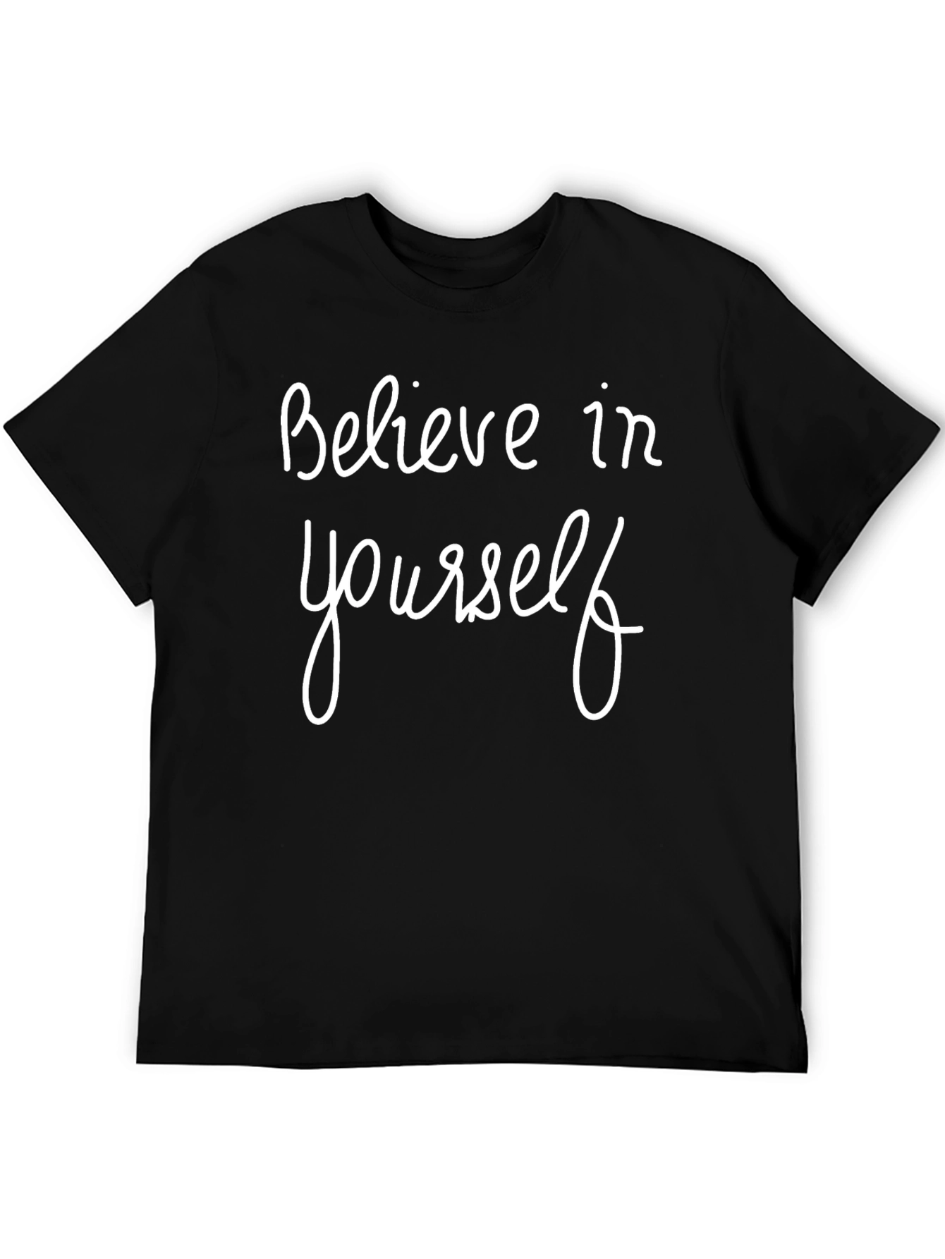 Black Believe In Yourself T-Shirt - Motivational Tee view 5