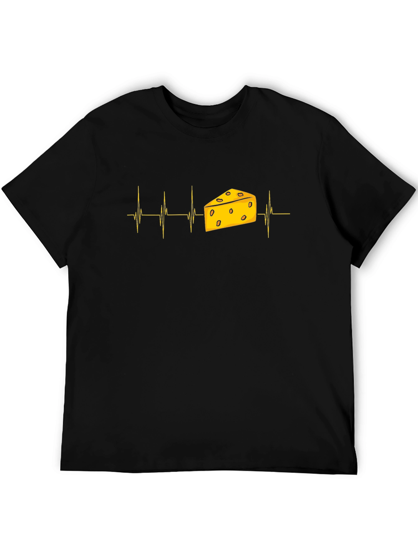 Black Cheese Heartbeat T-Shirt view 5
