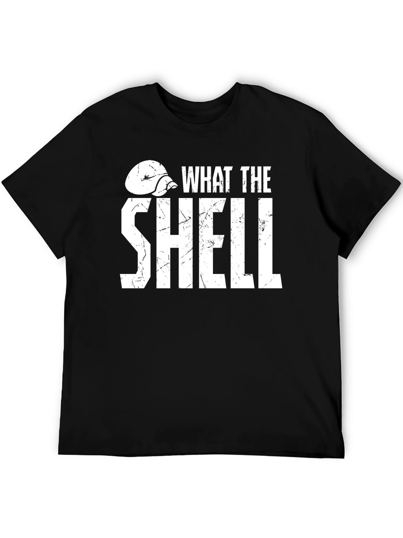 Black What the Shell Graphic T-Shirt - Funny Novelty Tee view 5