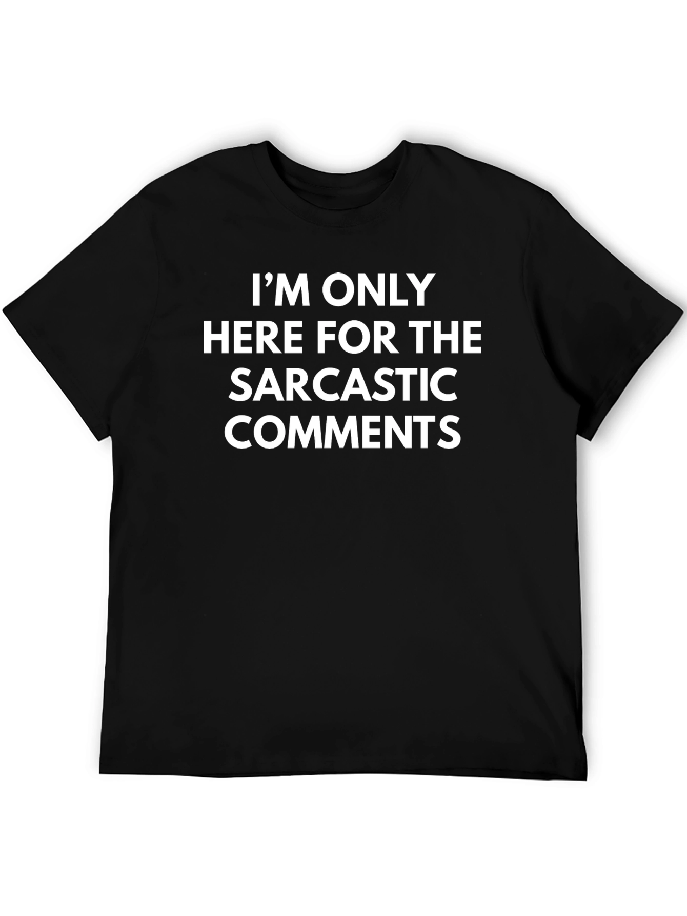 Black Sarcastic Comments Graphic T-Shirt view 5