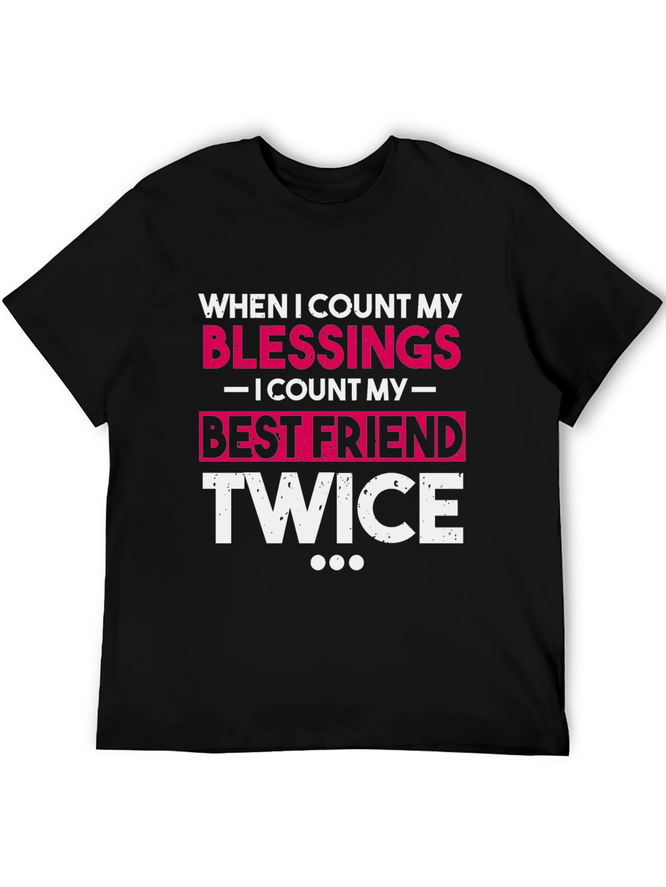 Black Blessings Best Friend T-Shirt - Soft Cotton Crew Neck Tee view 5
