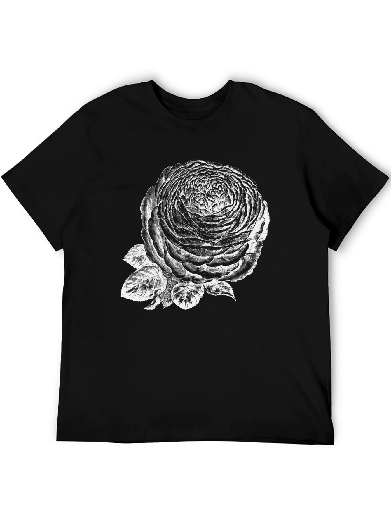 Black Black Rose Graphic T-Shirt for Men view 5