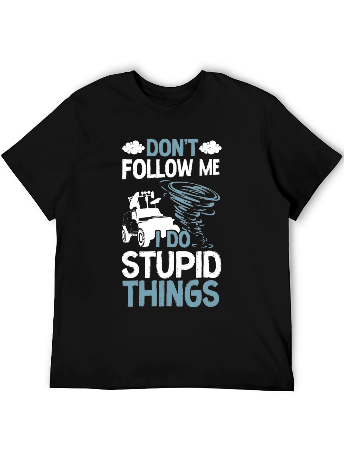 Black Funny Graphic Tee - Don't Follow Me view 5
