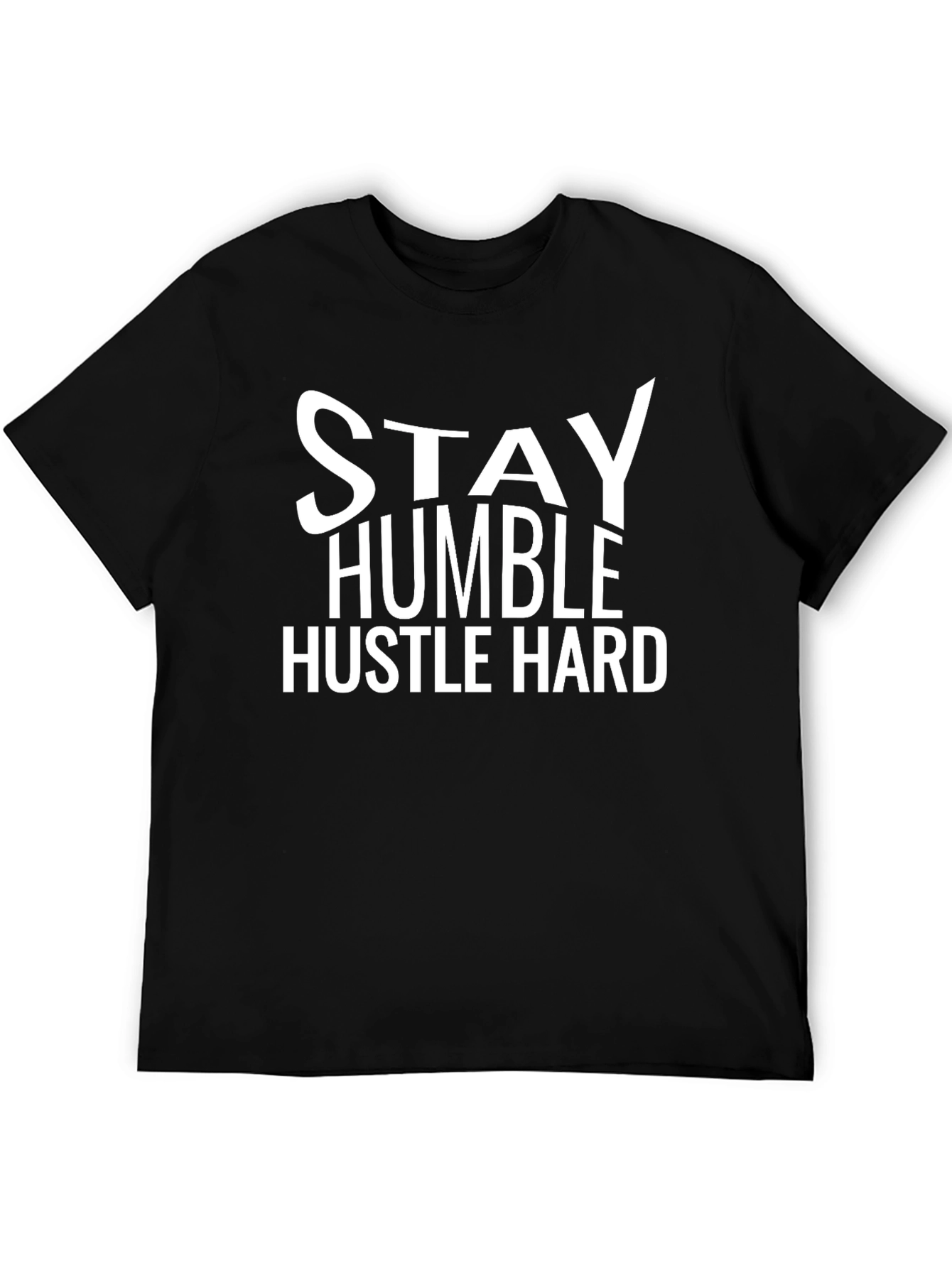 Black Stay Humble Hustle Hard Graphic Tee view 5