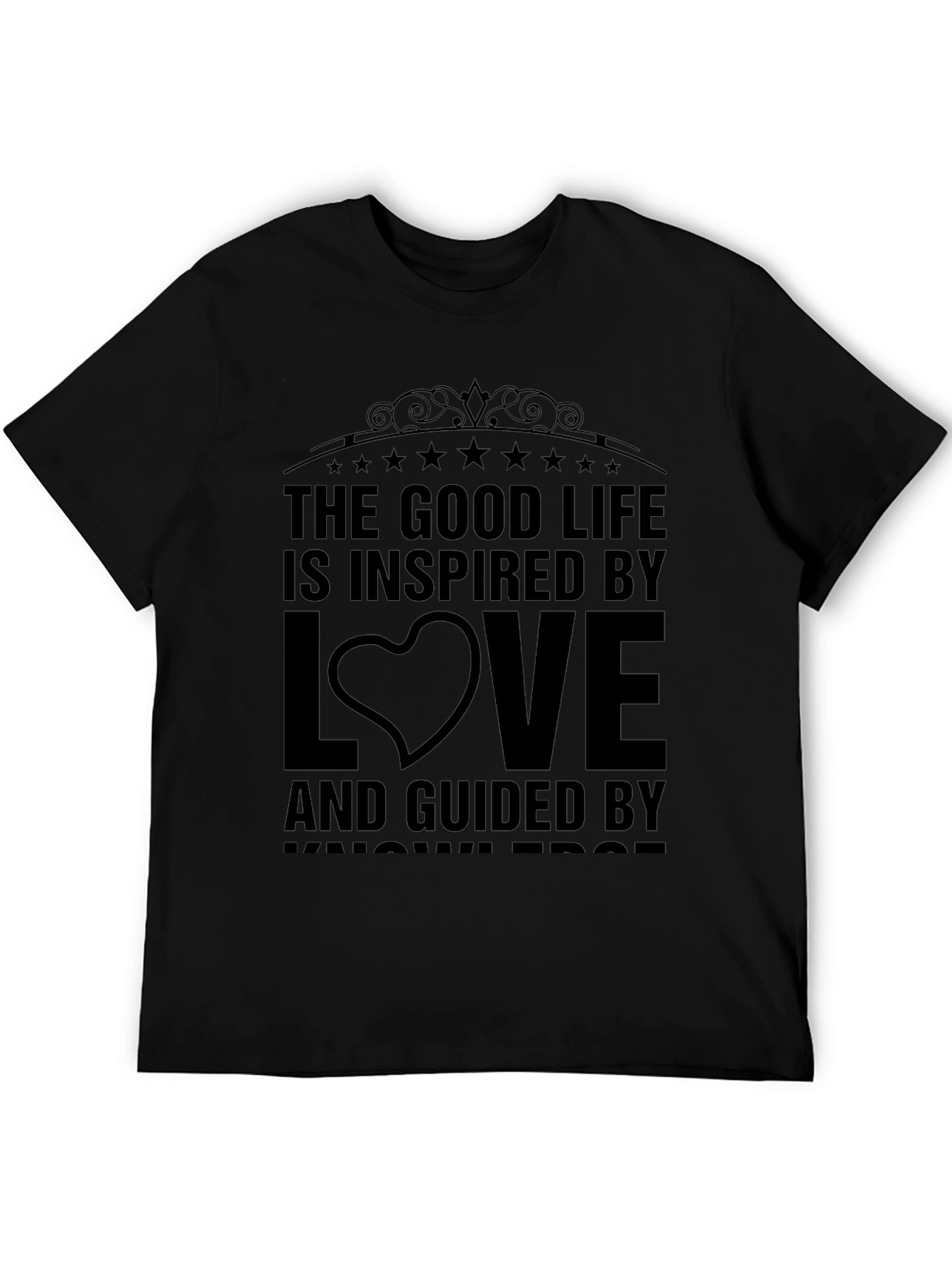Black Good Life Inspired by Love T-Shirt view 5