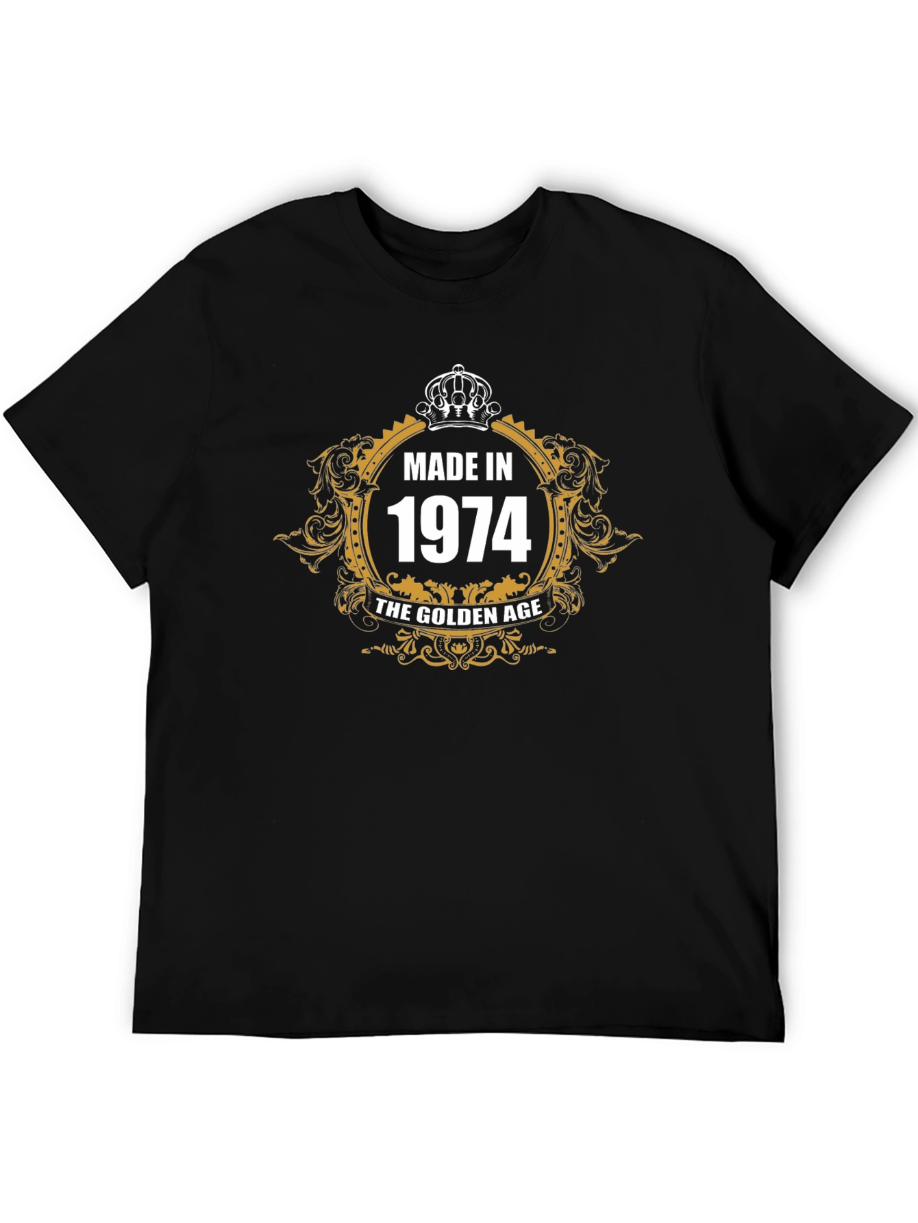 Black Made in 1974 T-Shirt: The Golden Age Black Tee view 5