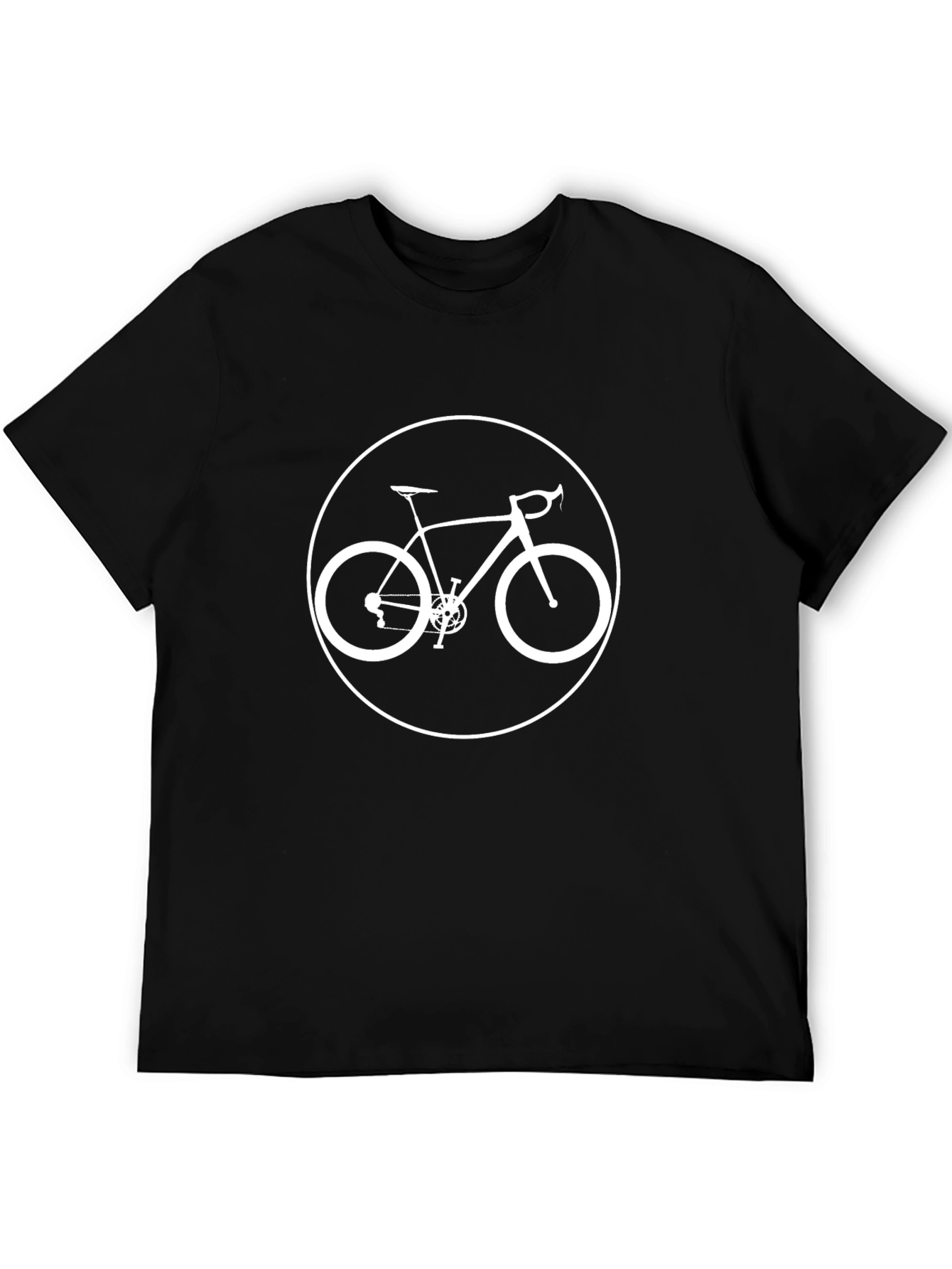 Black Bicycle Graphic T-Shirt - Stylish Black Tee for Cyclists view 5