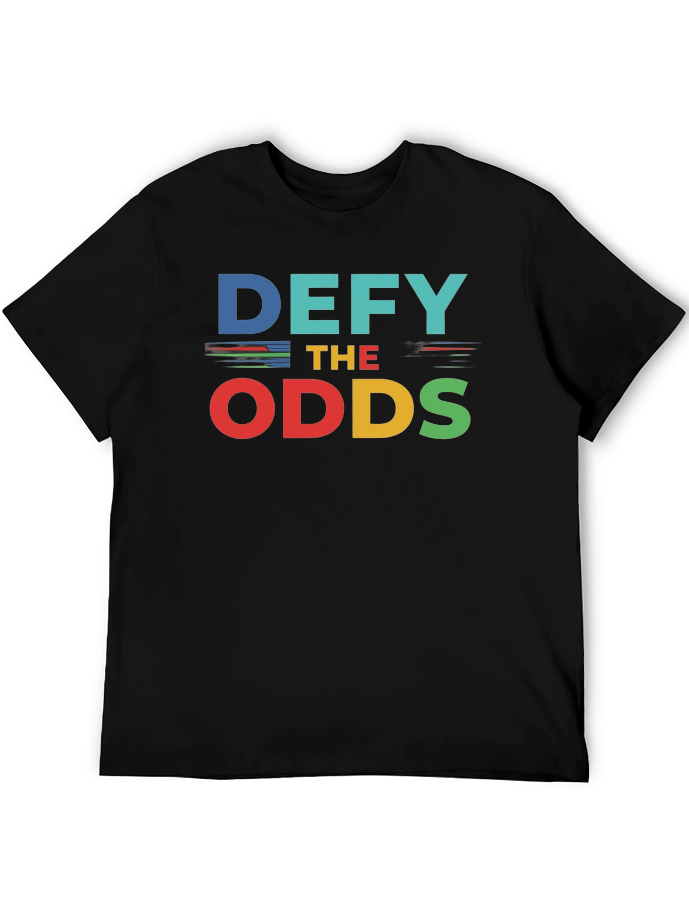 Black Defy the Odds Graphic Tee - Motivational Shirt view 5