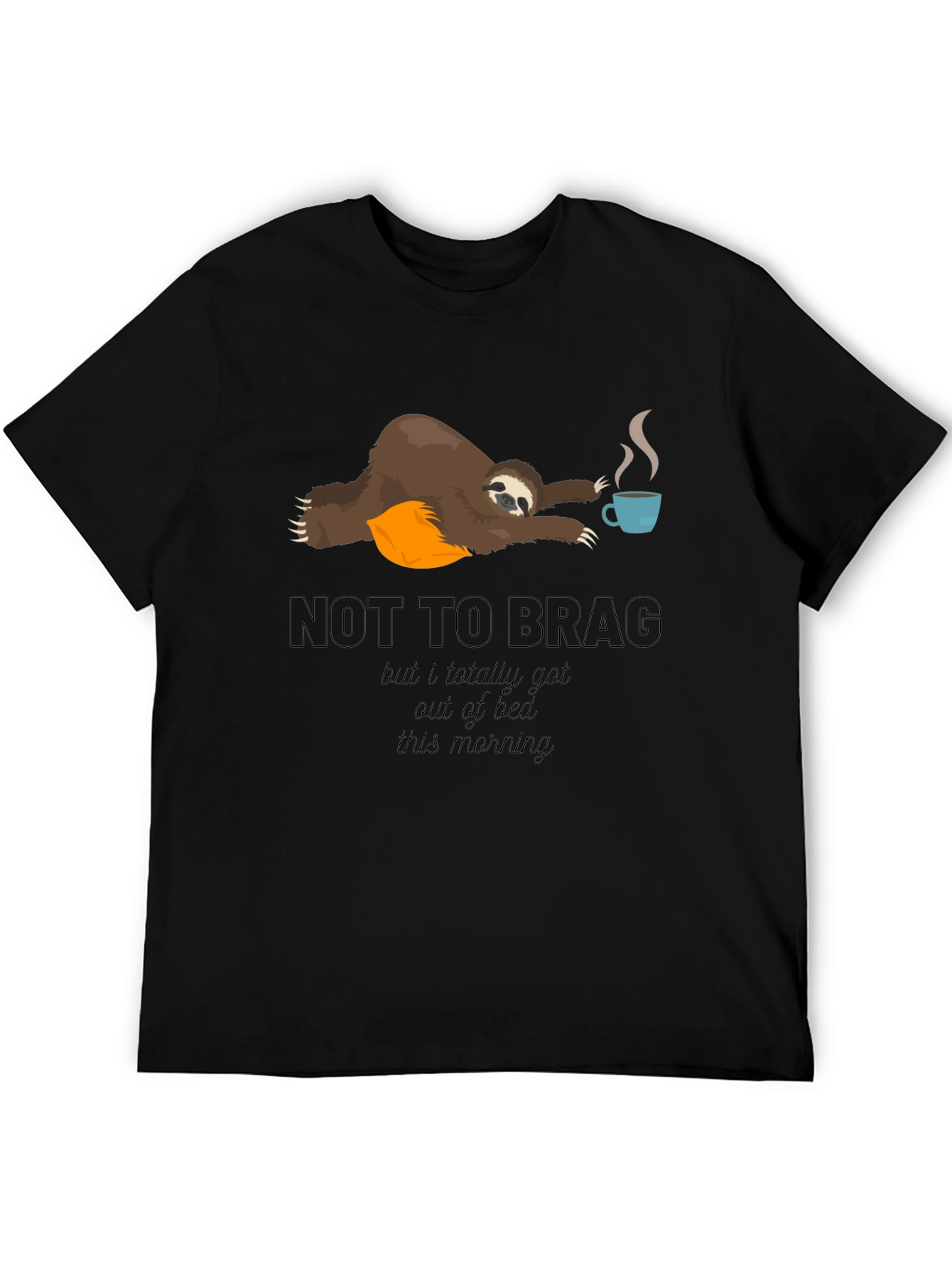 Black Sloth Coffee T-Shirt - Not To Brag view 5