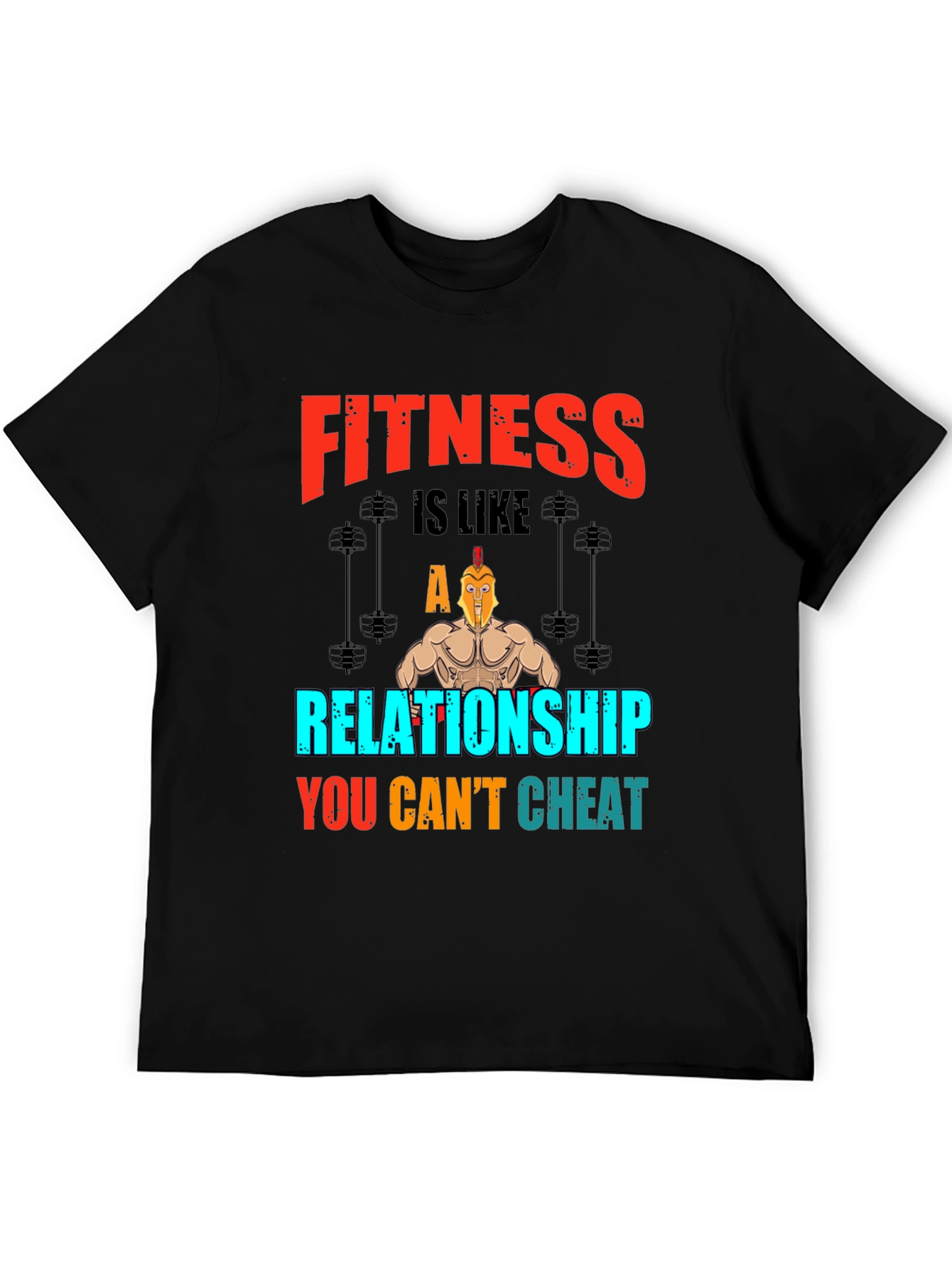 Black Fitness Relationship Graphic Tee view 5