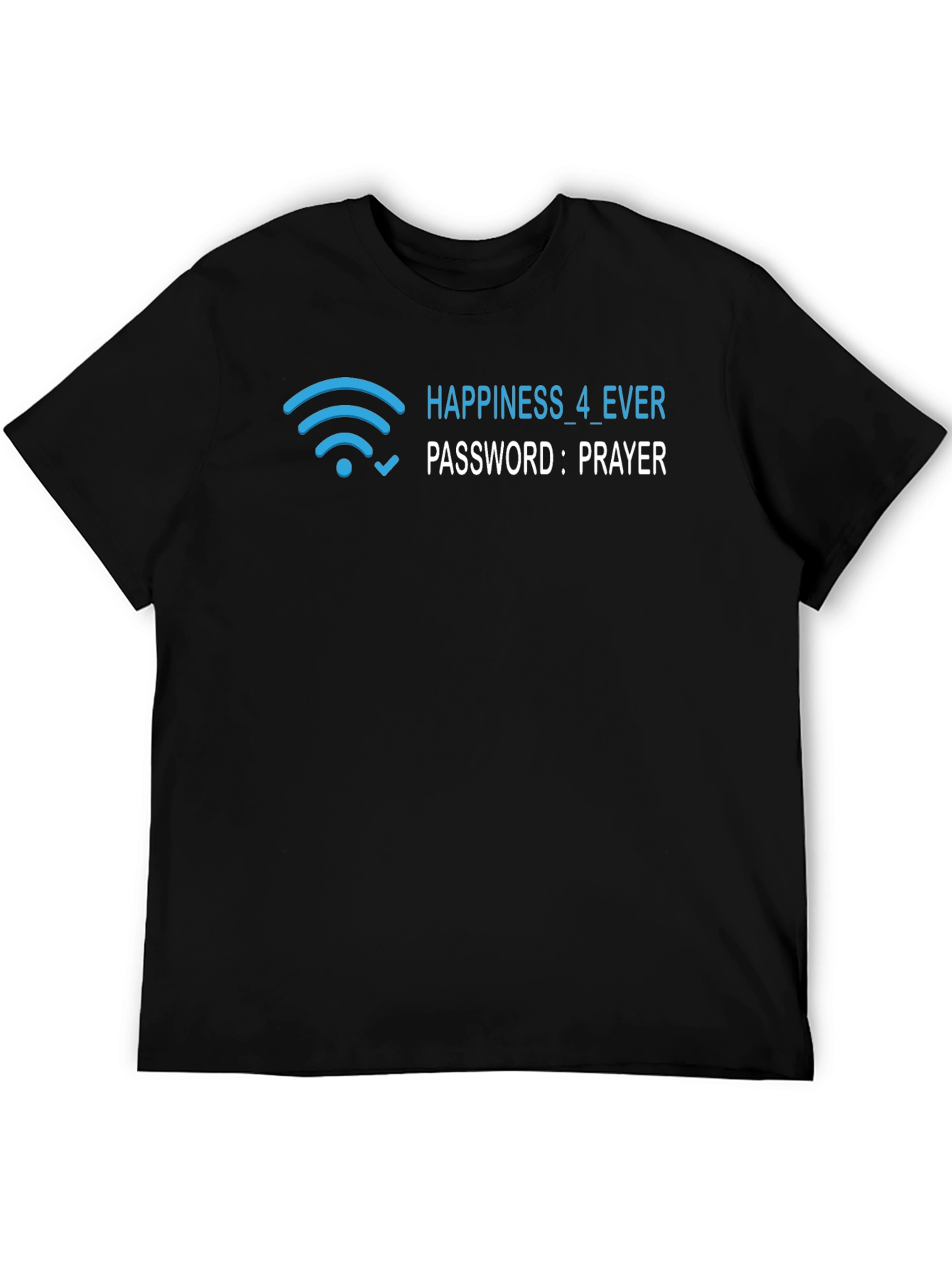 Black Happiness 4 Ever Prayer T-Shirt view 5