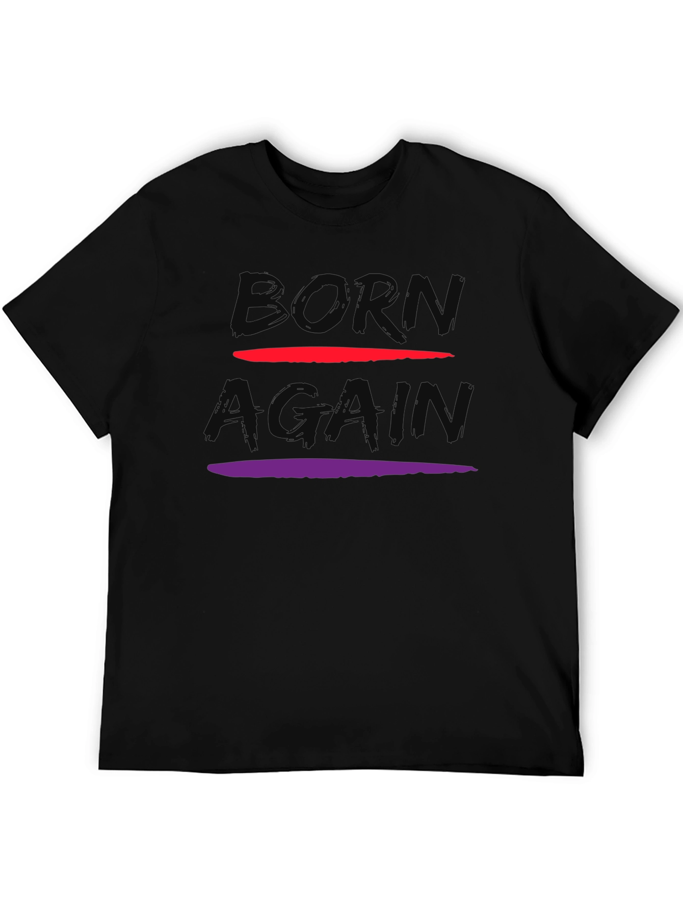 Black Born Again Graphic Tee - Stylish Cotton Blend view 5