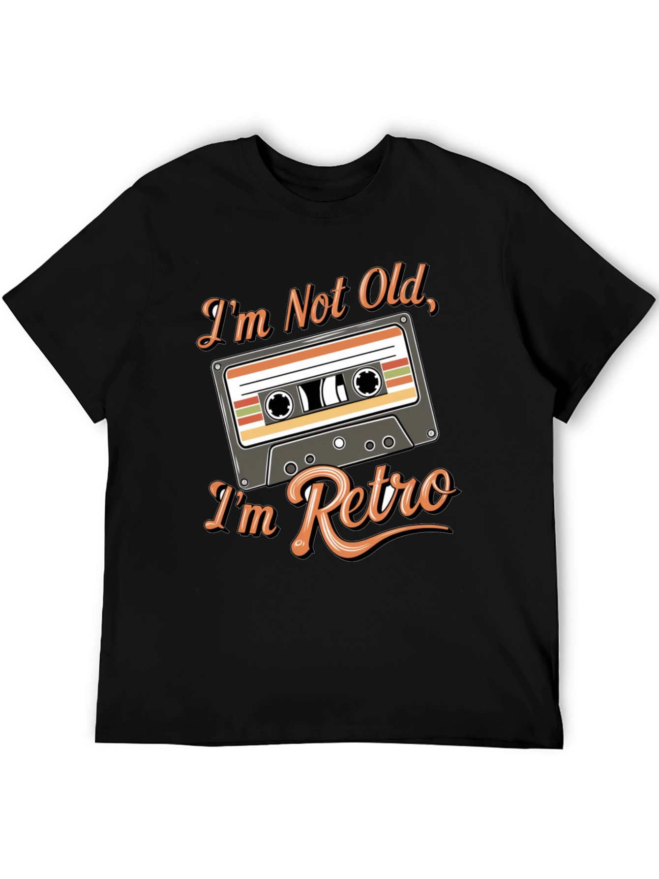 Black Retro Cassette Tape T-Shirt - I'm Not Old view 5