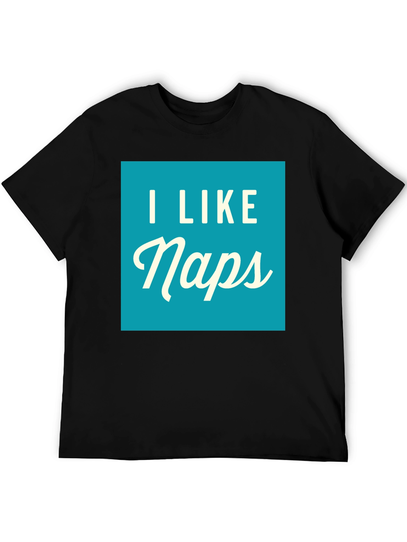 Black I Like Naps Graphic Tee - Comfortable Black T-Shirt view 5