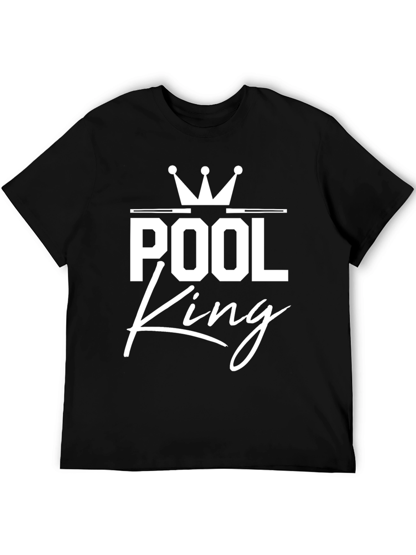 Black Pool King Graphic Tee - Cool Billiards T-Shirt view 5