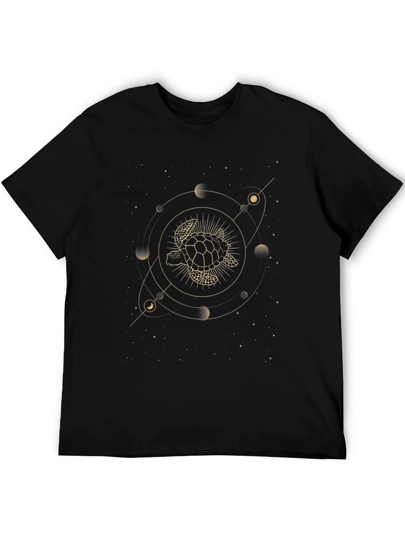 Black Celestial Turtle Graphic Tee - Black Cotton Blend view 5