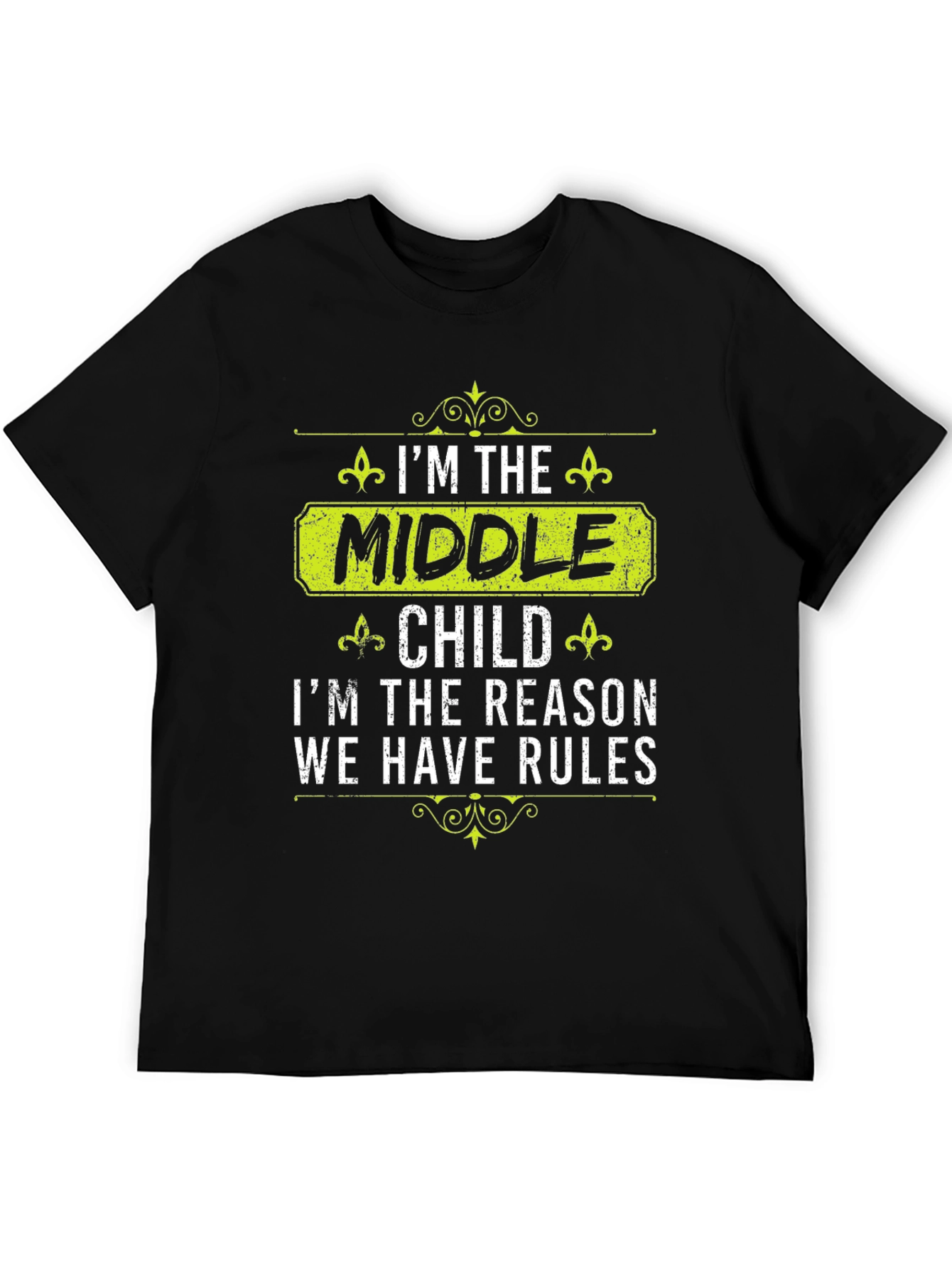 Black Middle Child T-Shirt - Reason for the Rules Tee view 5