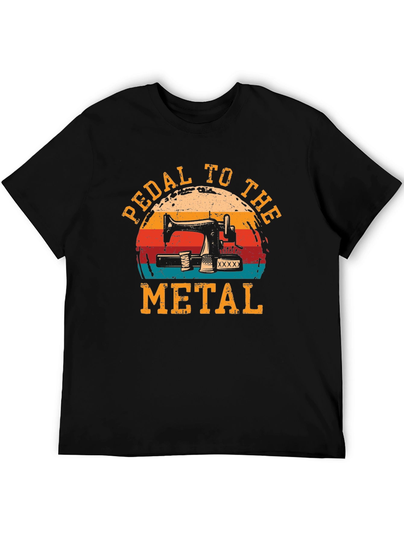 Black Pedal to the Metal Sewing T-Shirt view 5