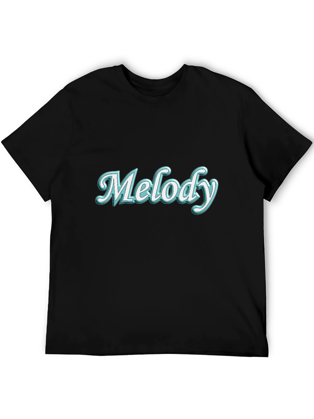 Black Melody Graphic Tee - Trendy Black T-Shirt view 5