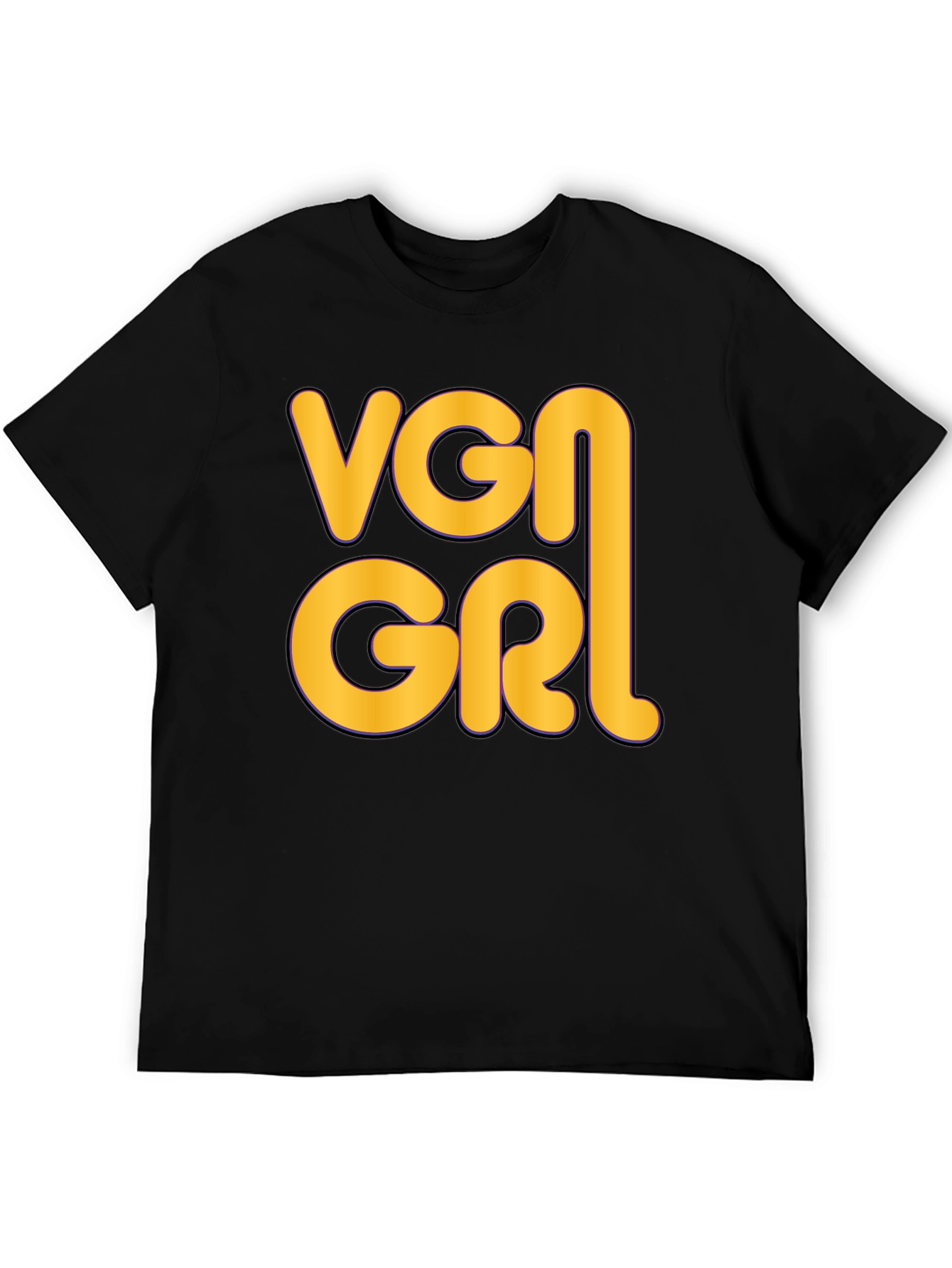 Black VGN GRL Graphic T-Shirt - Unique Design, Casual Wear view 5