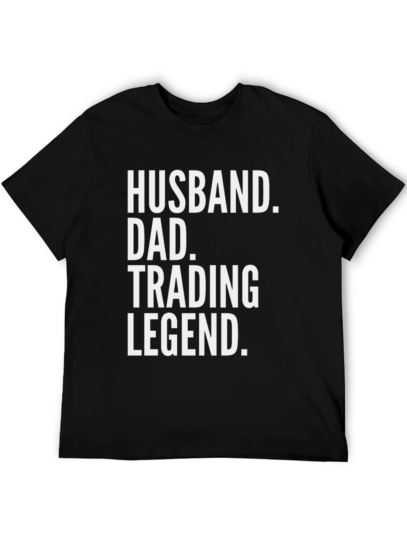 Black Husband Dad Trading Legend T-Shirt view 5