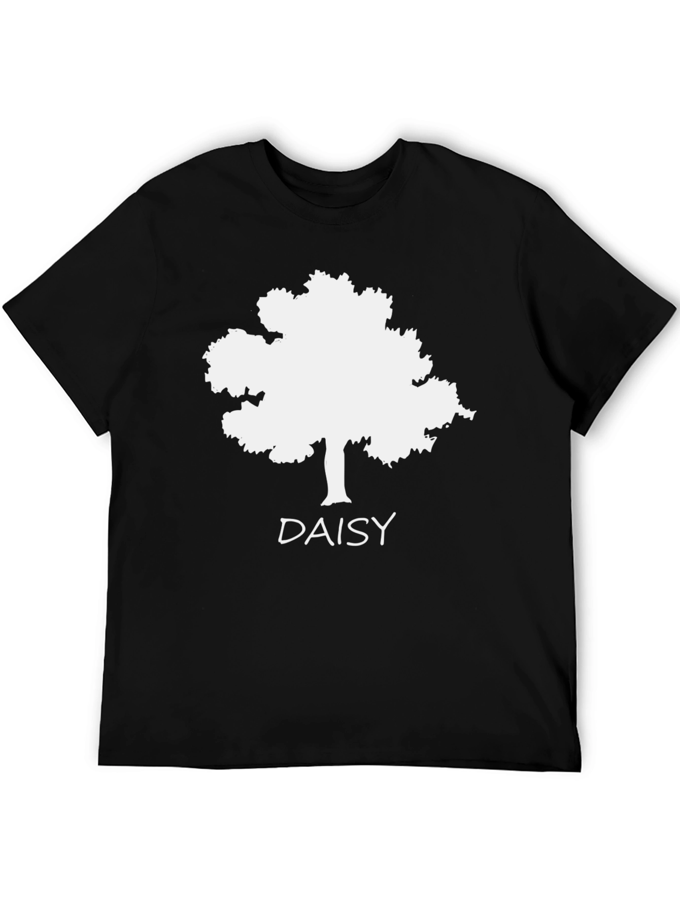Black Daisy Tree Graphic T-Shirt - Nature Inspired Tee view 5