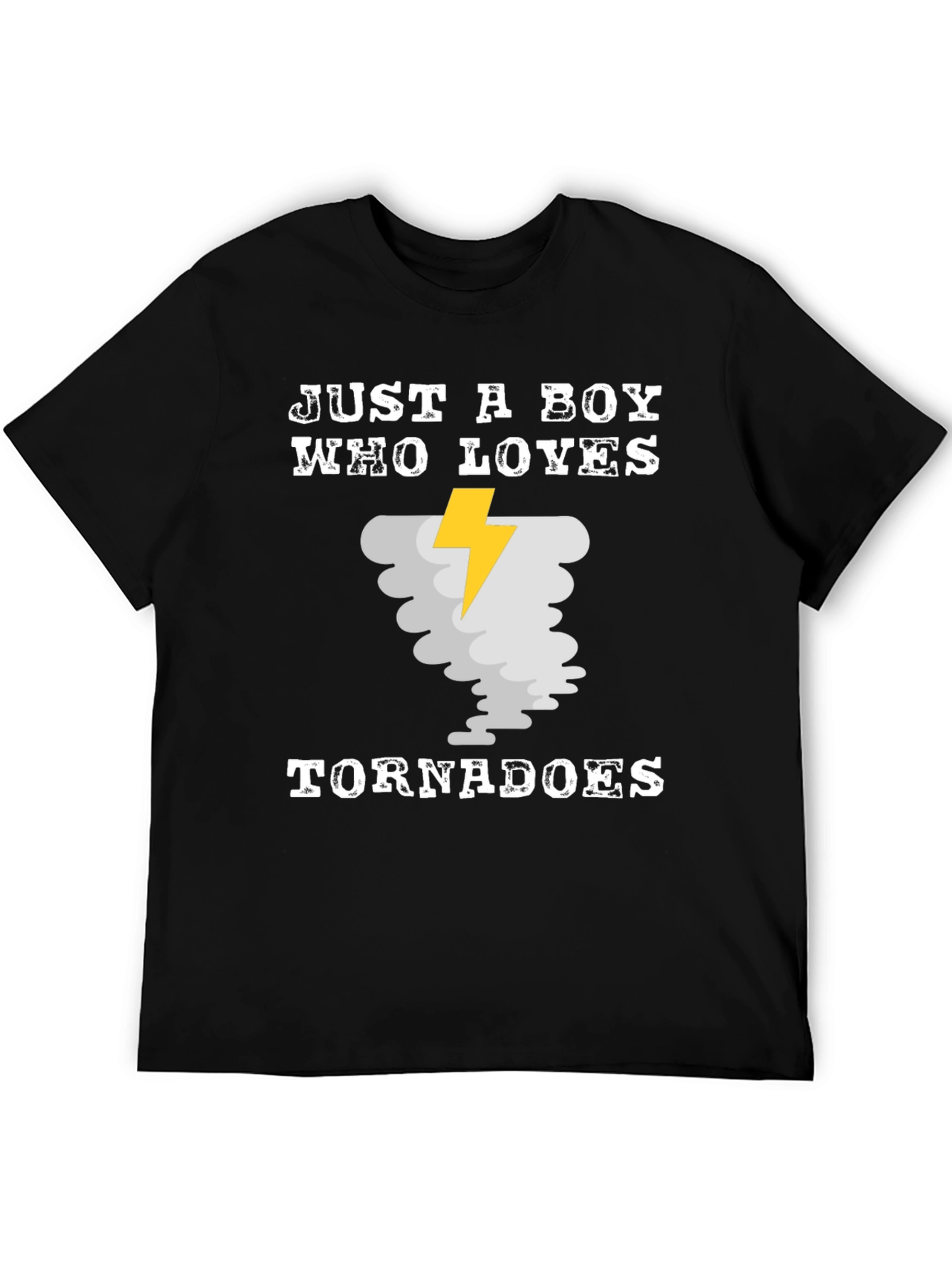 Black Boy Who Loves Tornadoes Graphic Tee view 5