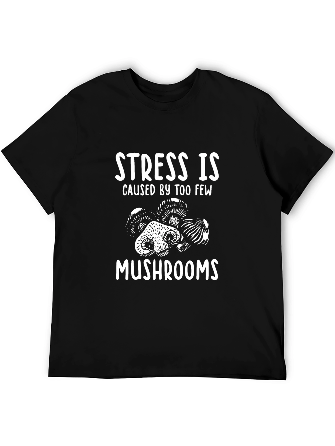 Black Stress Mushroom Graphic T-Shirt view 5