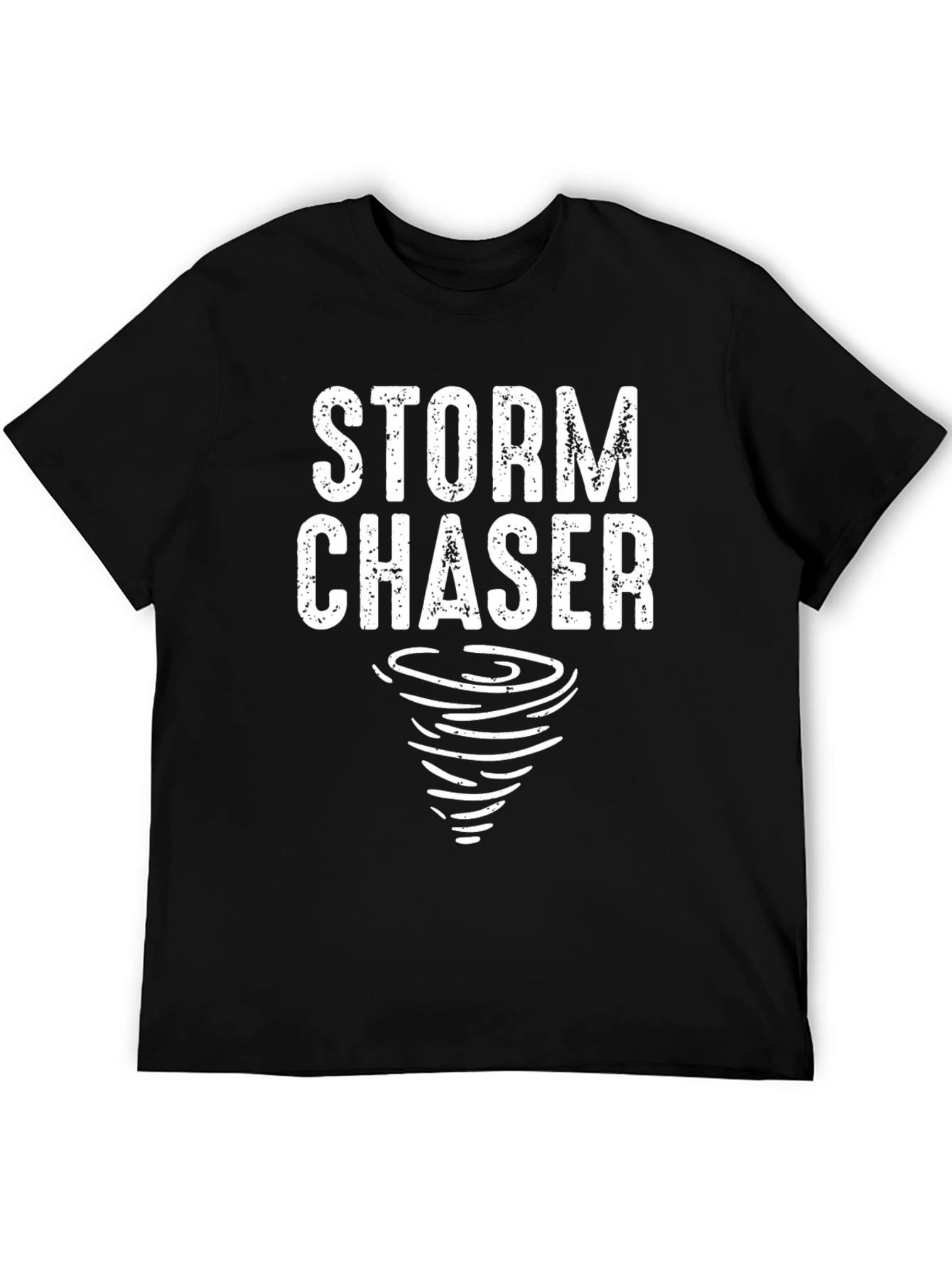 Black Storm Chaser Graphic Tee - Tornado Design view 5
