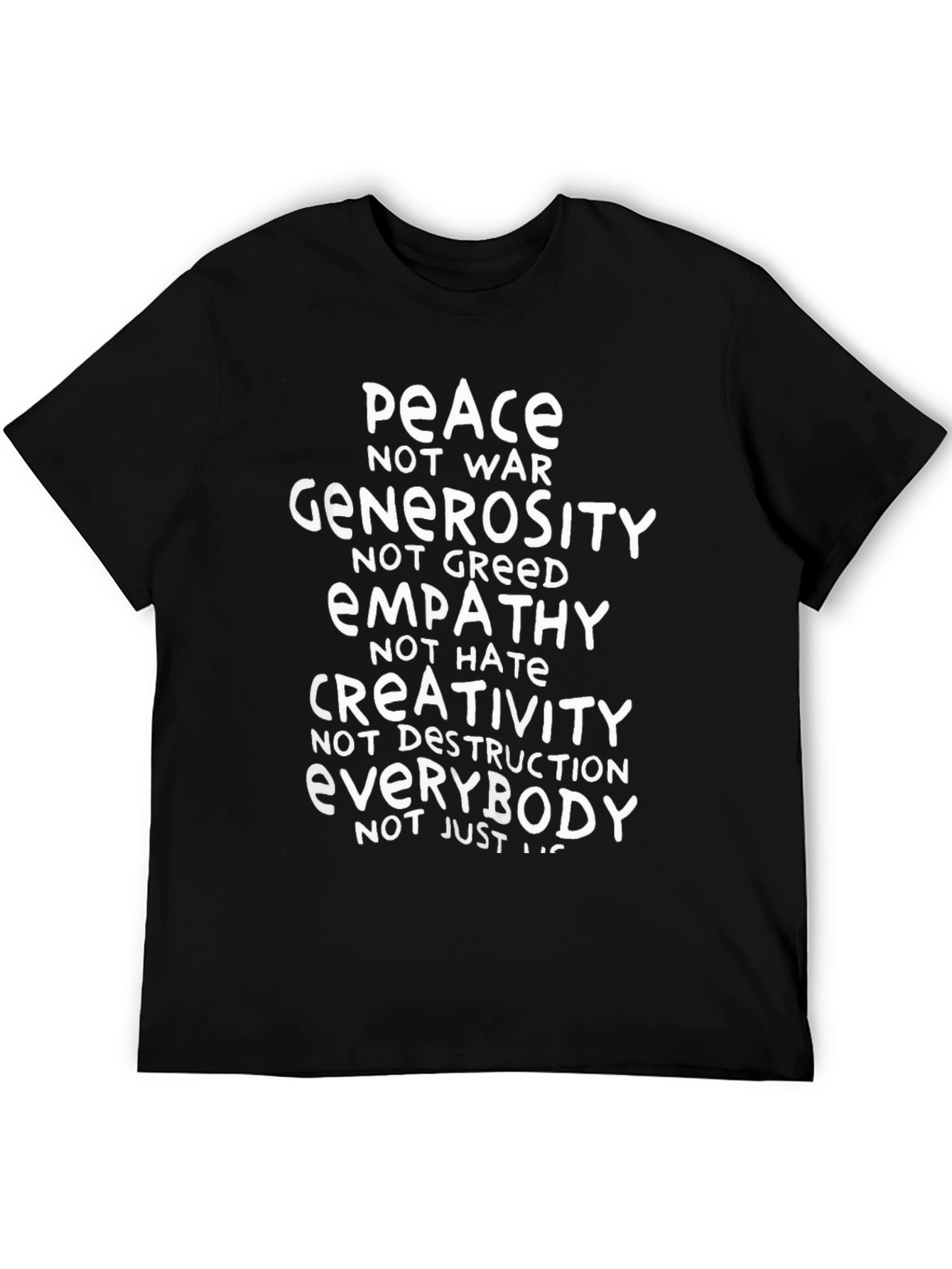 Black Peace Not War Graphic Tee view 5