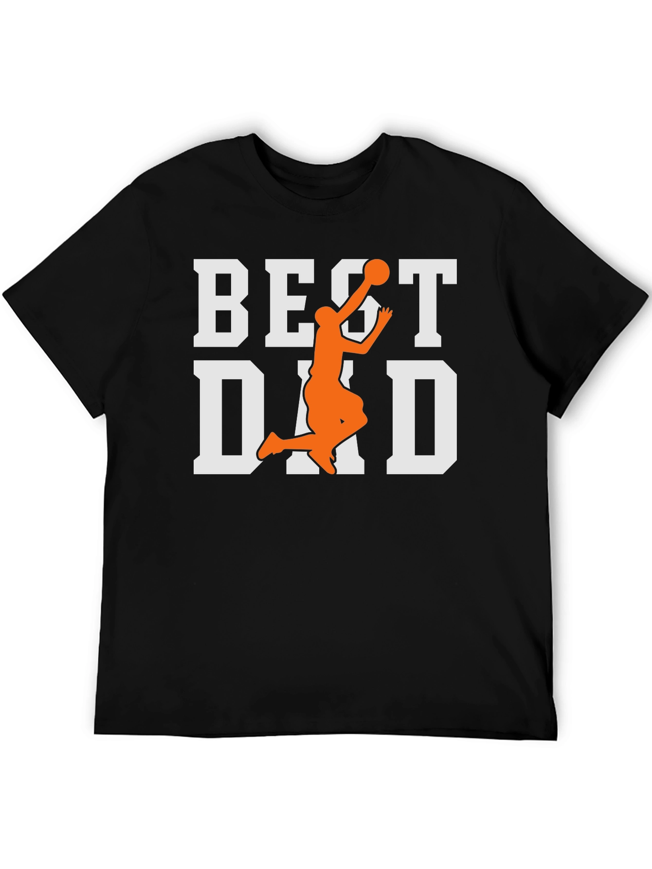 Black Best Dad Basketball Graphic Tee view 5
