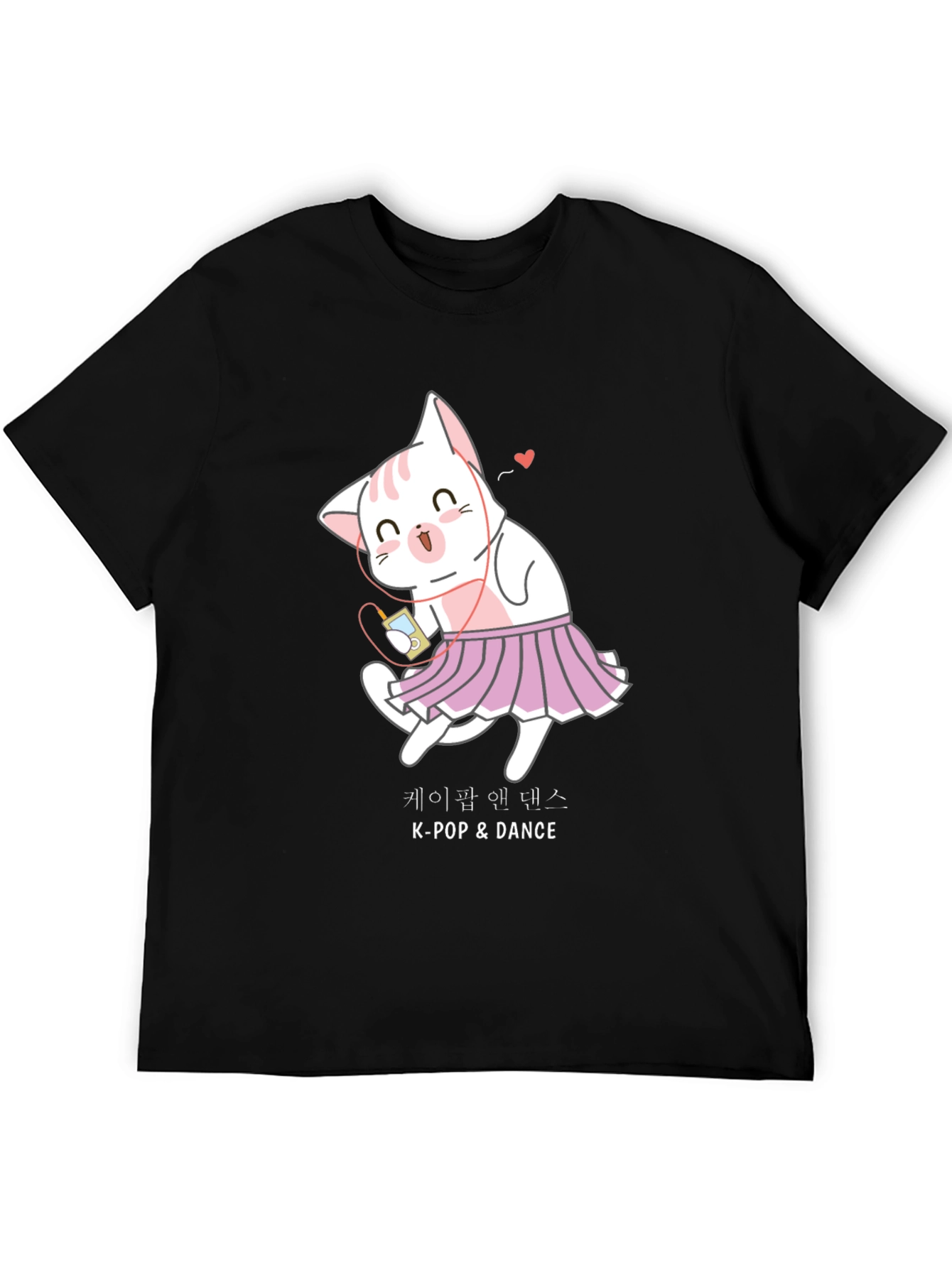 Black K-Pop Dance Cat T-Shirt view 5