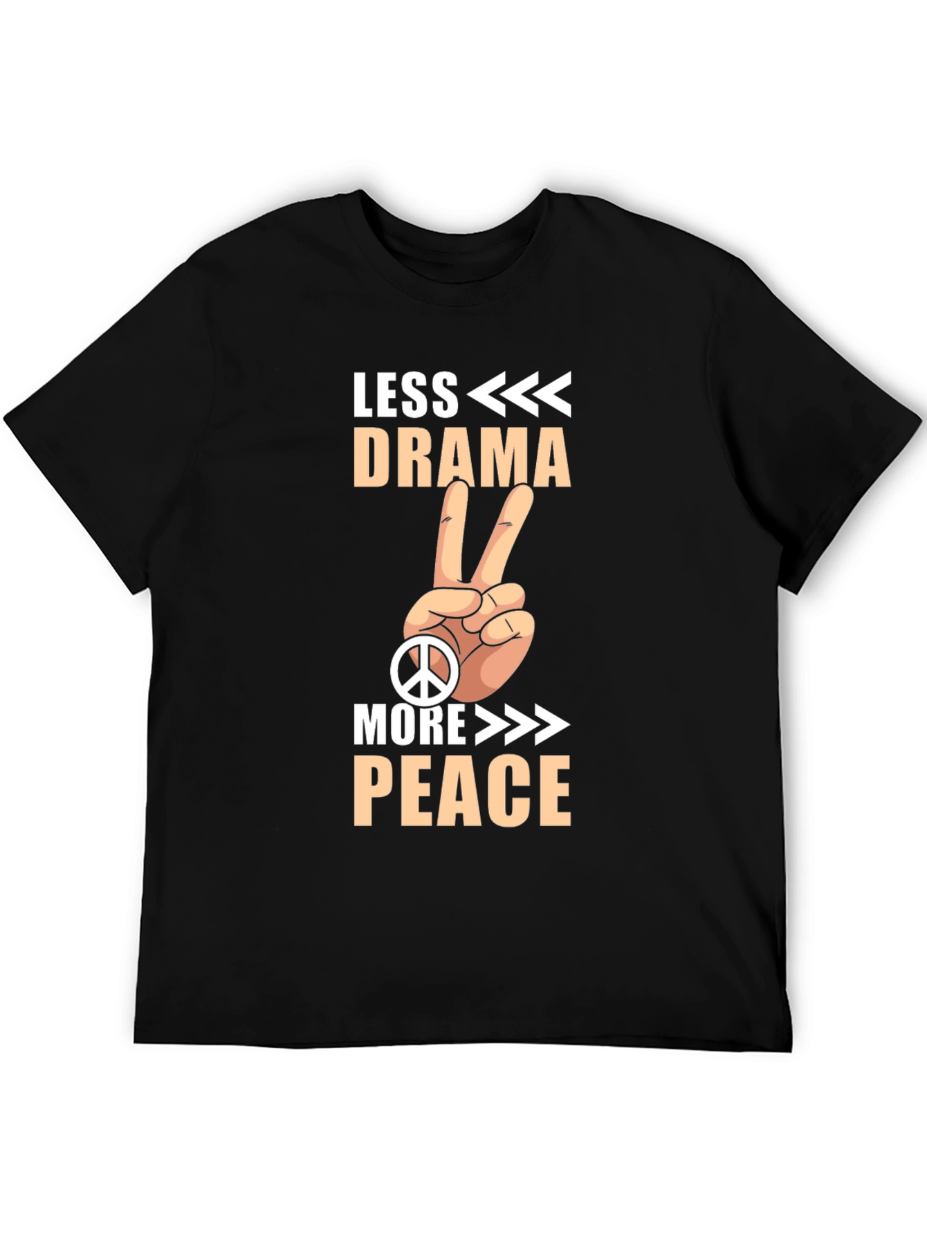 Black Less Drama More Peace Graphic Tee view 5